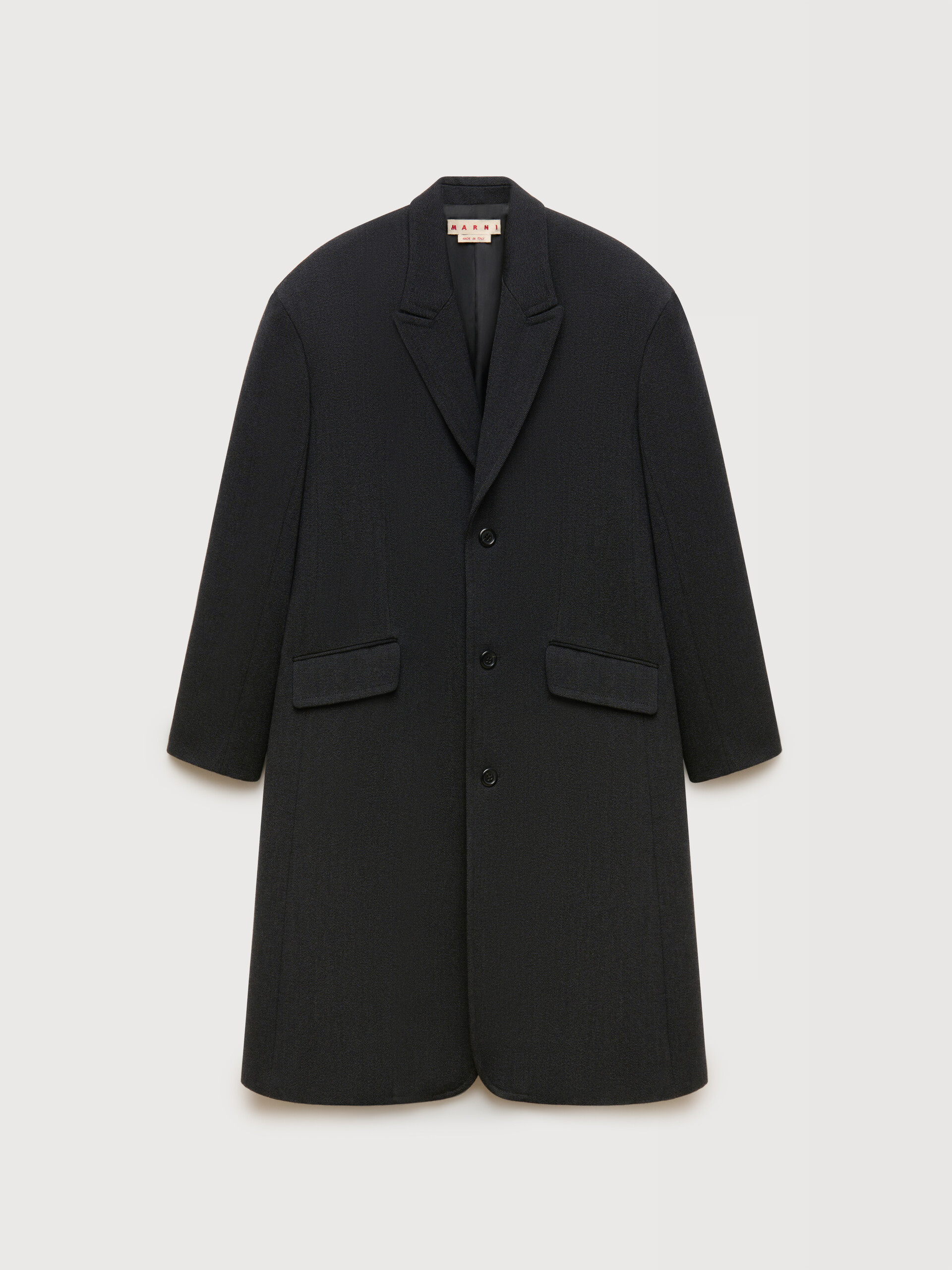 Deep grey tweed oversized coat - Coats - Image 1