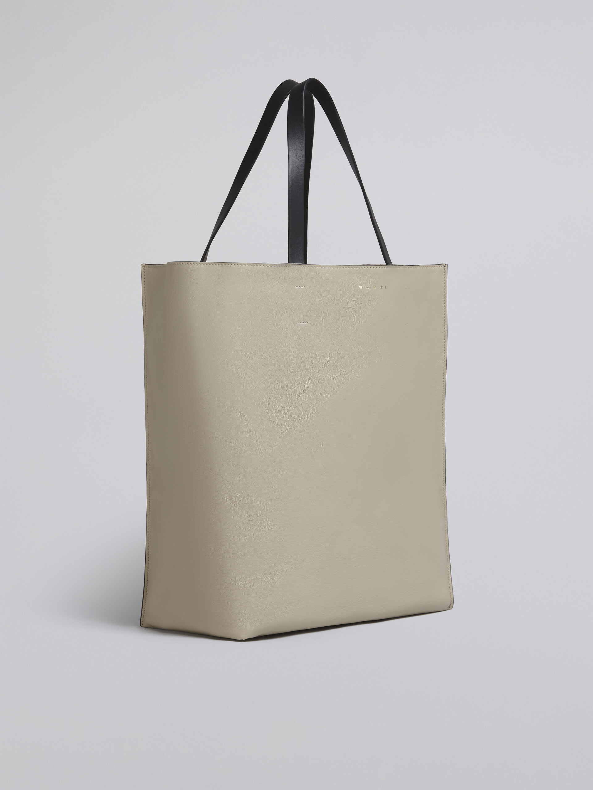 MUSEO SOFT large bag in white and red leather - Shopping Bags - Image 6