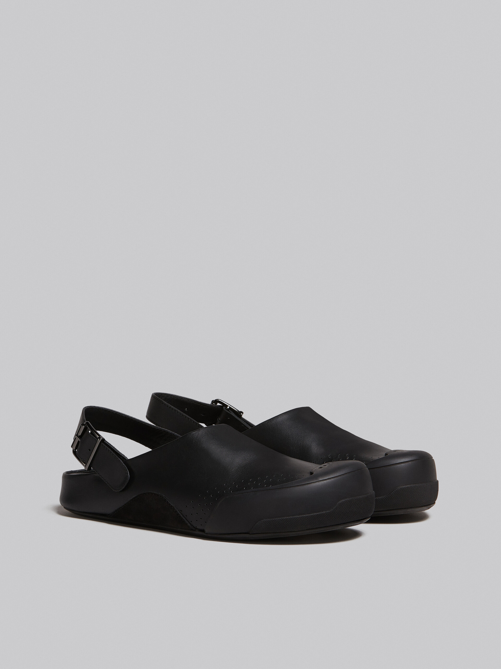 Black leather and suede Dada Sabot - Clogs - Image 2