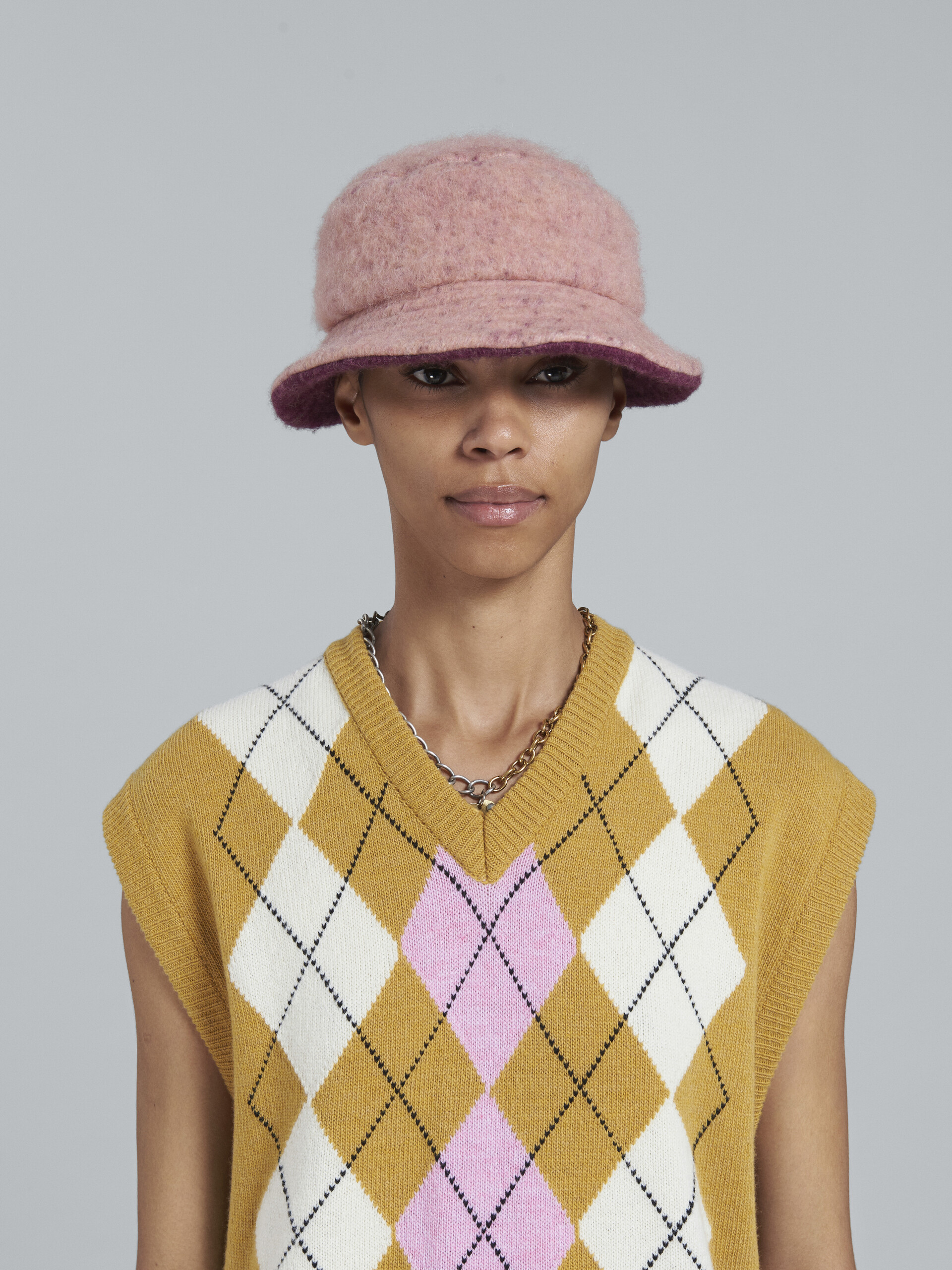 Pink brushed wool bucket hat - Hats - Image 2