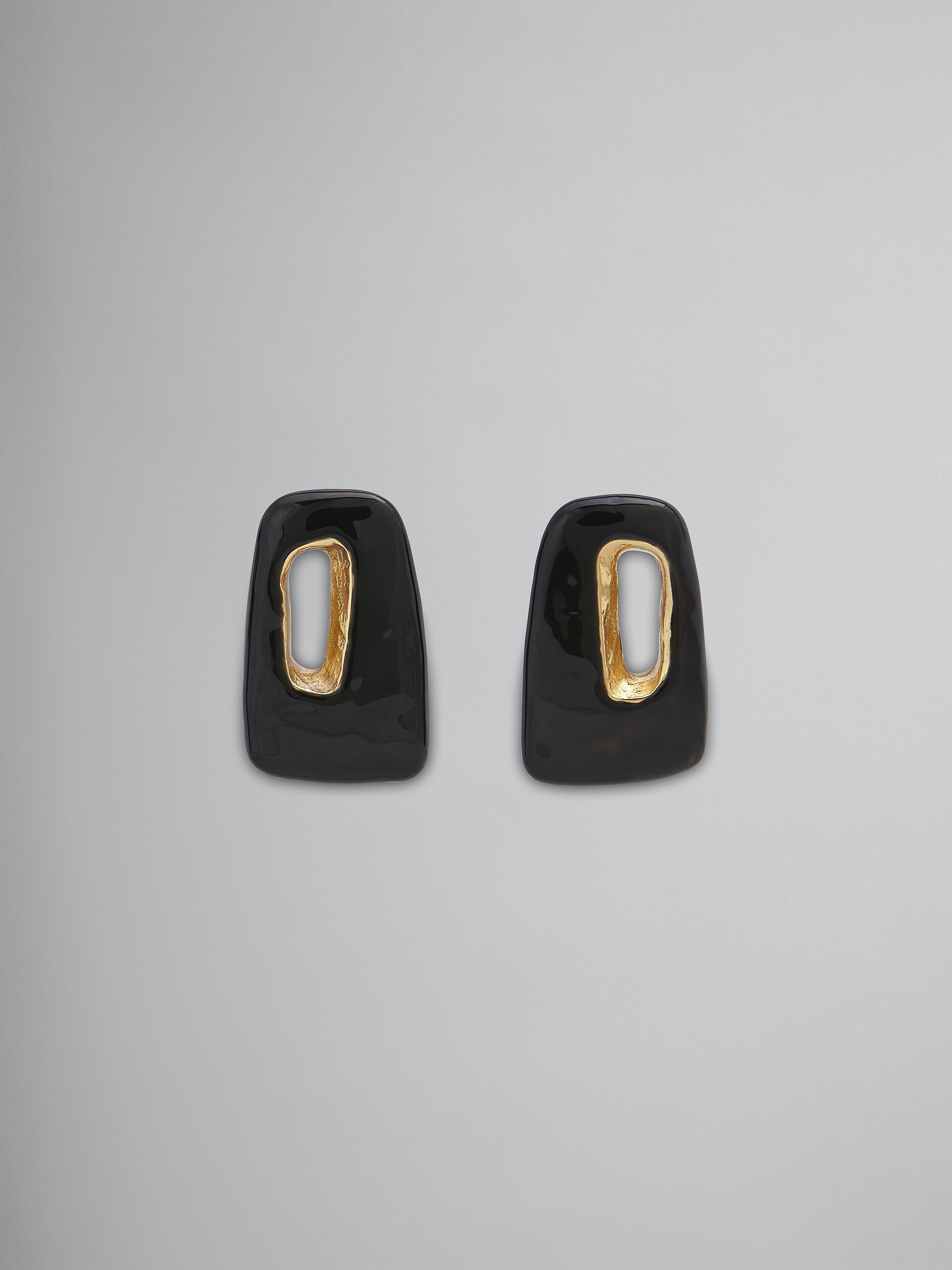 TRAPEZE black earrings - Earrings - Image 1