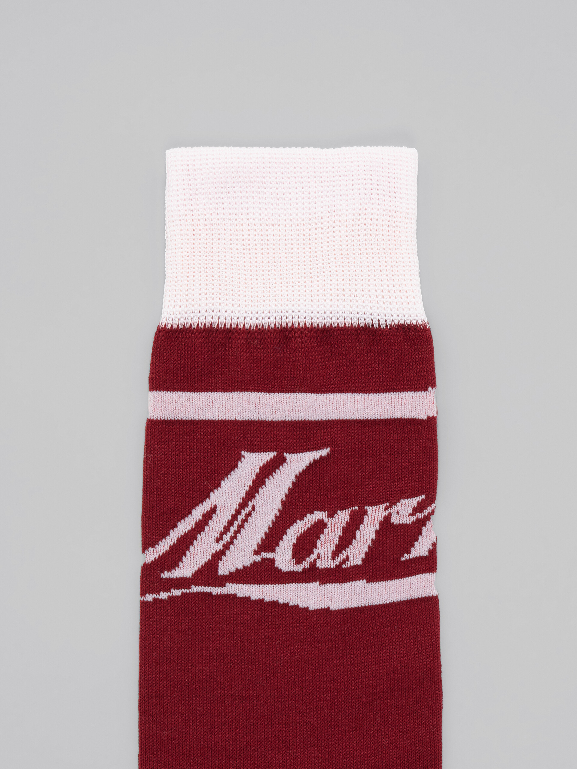 Burgundy and pink socks with logo - Socks - Image 3