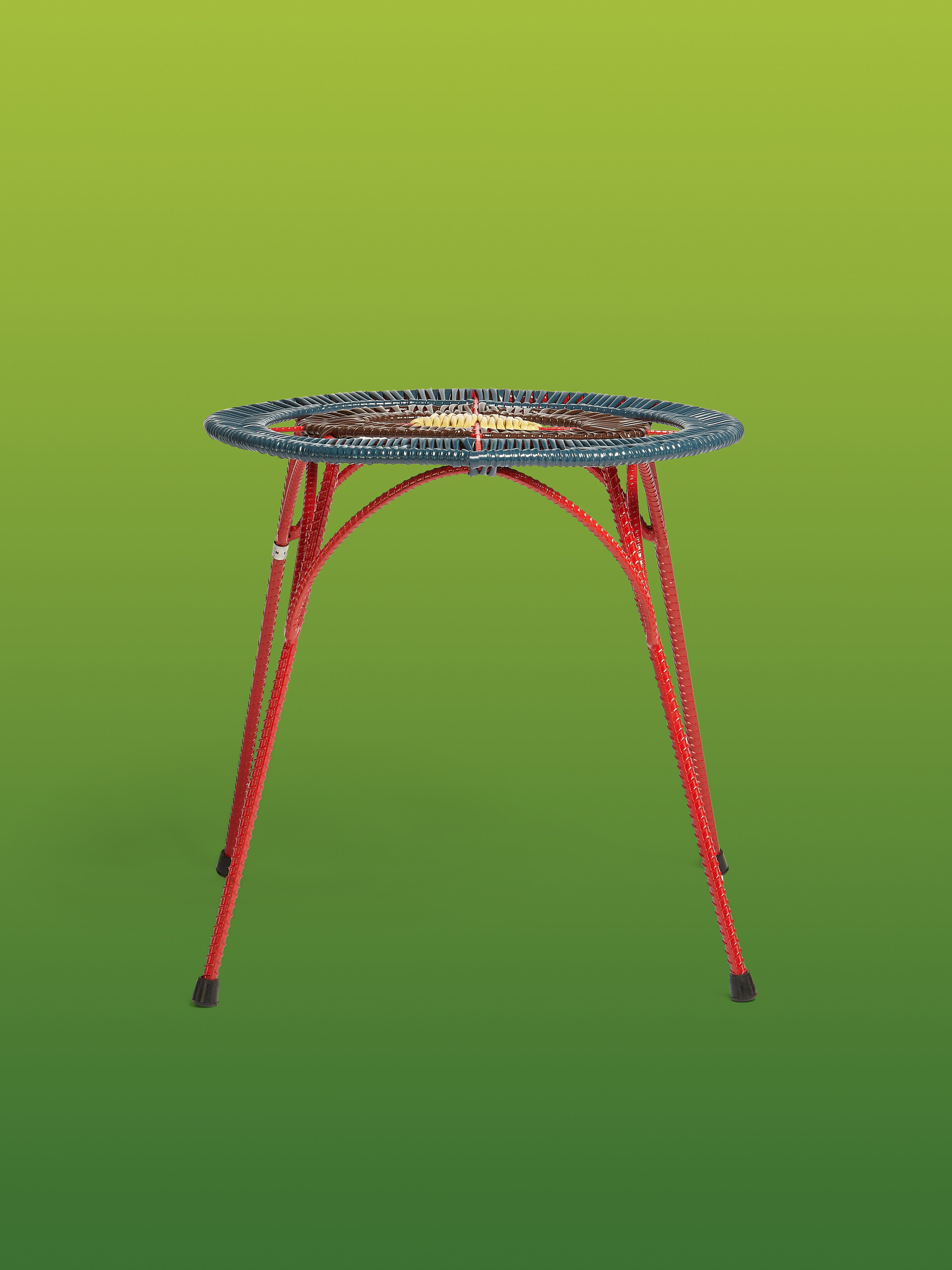 MARNI MARKET heart stool-table in iron red blue PVC - Furniture - Image 1