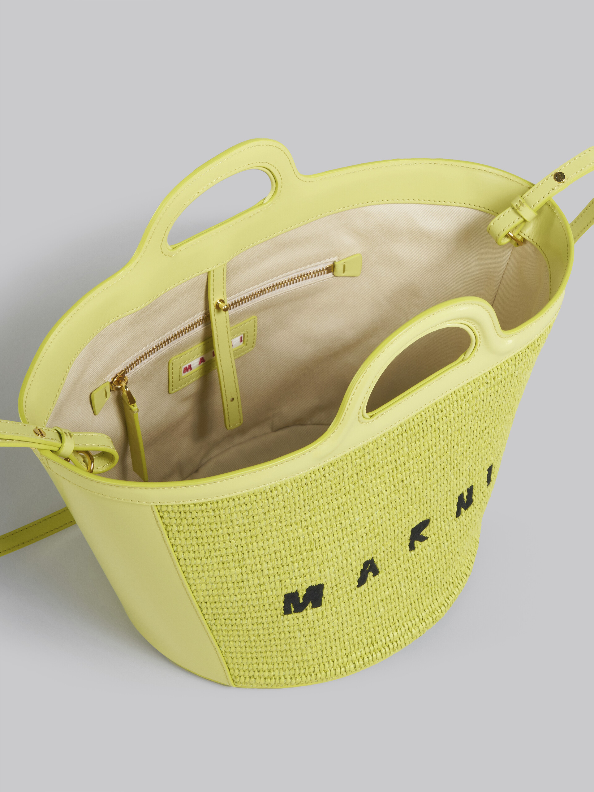 TROPICALIA small bag in yellow leather and raffia - Handbags - Image 4