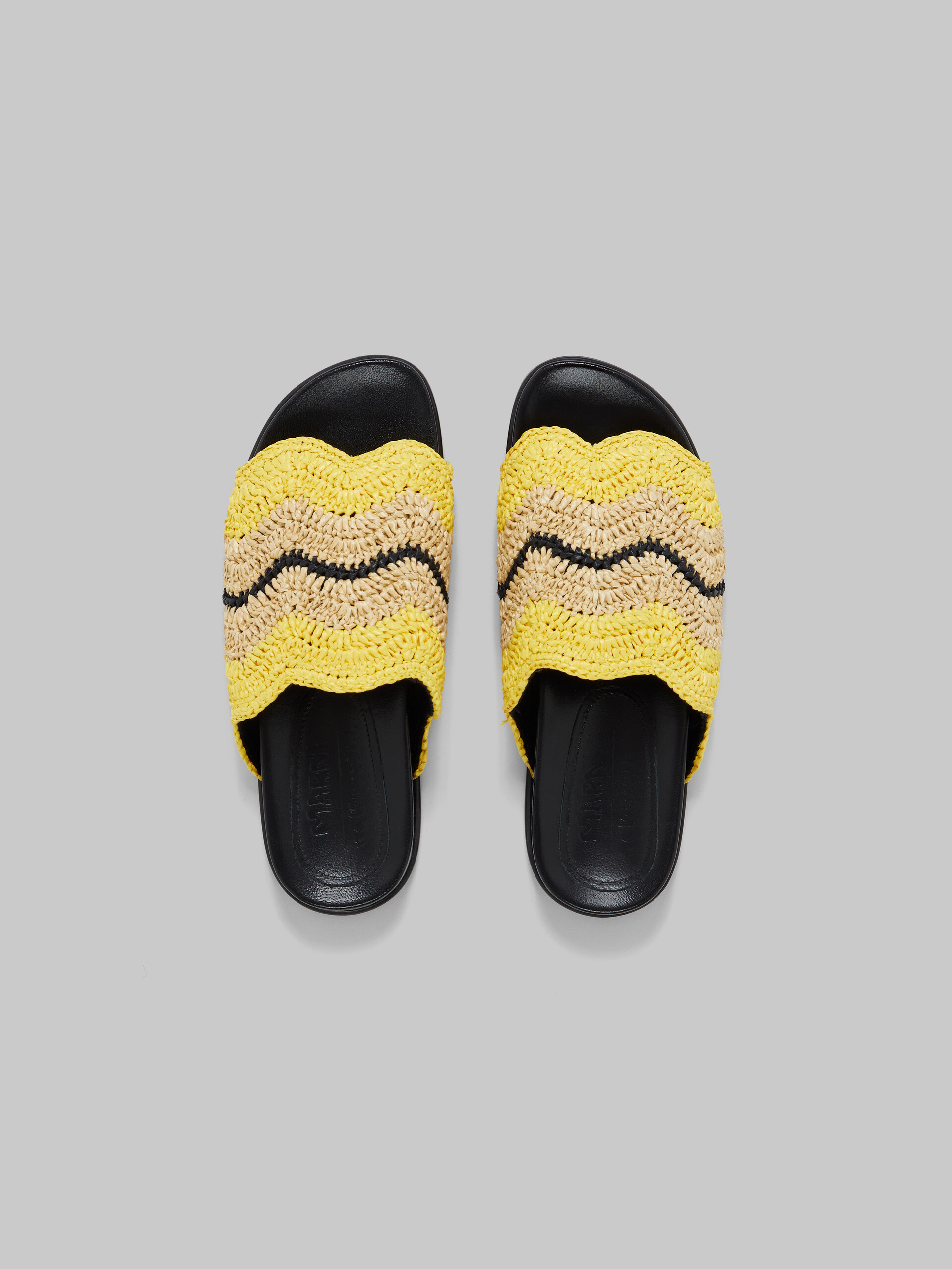 Marni x No Vacancy Inn - Yellow crochet raffia slide - Sandals - Image 4