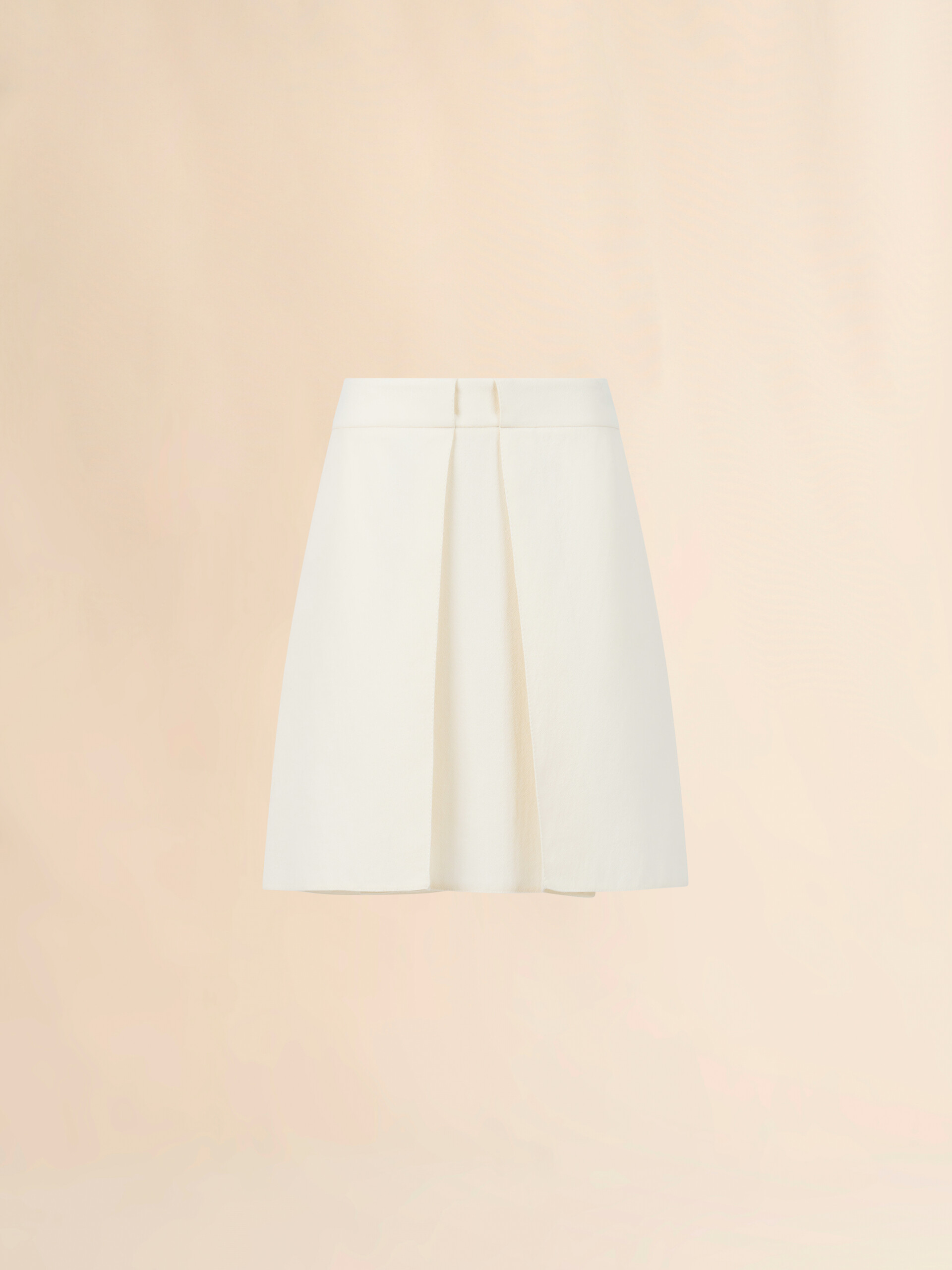 Off-white wool crêpe midi skirt - Skirts - Image 1