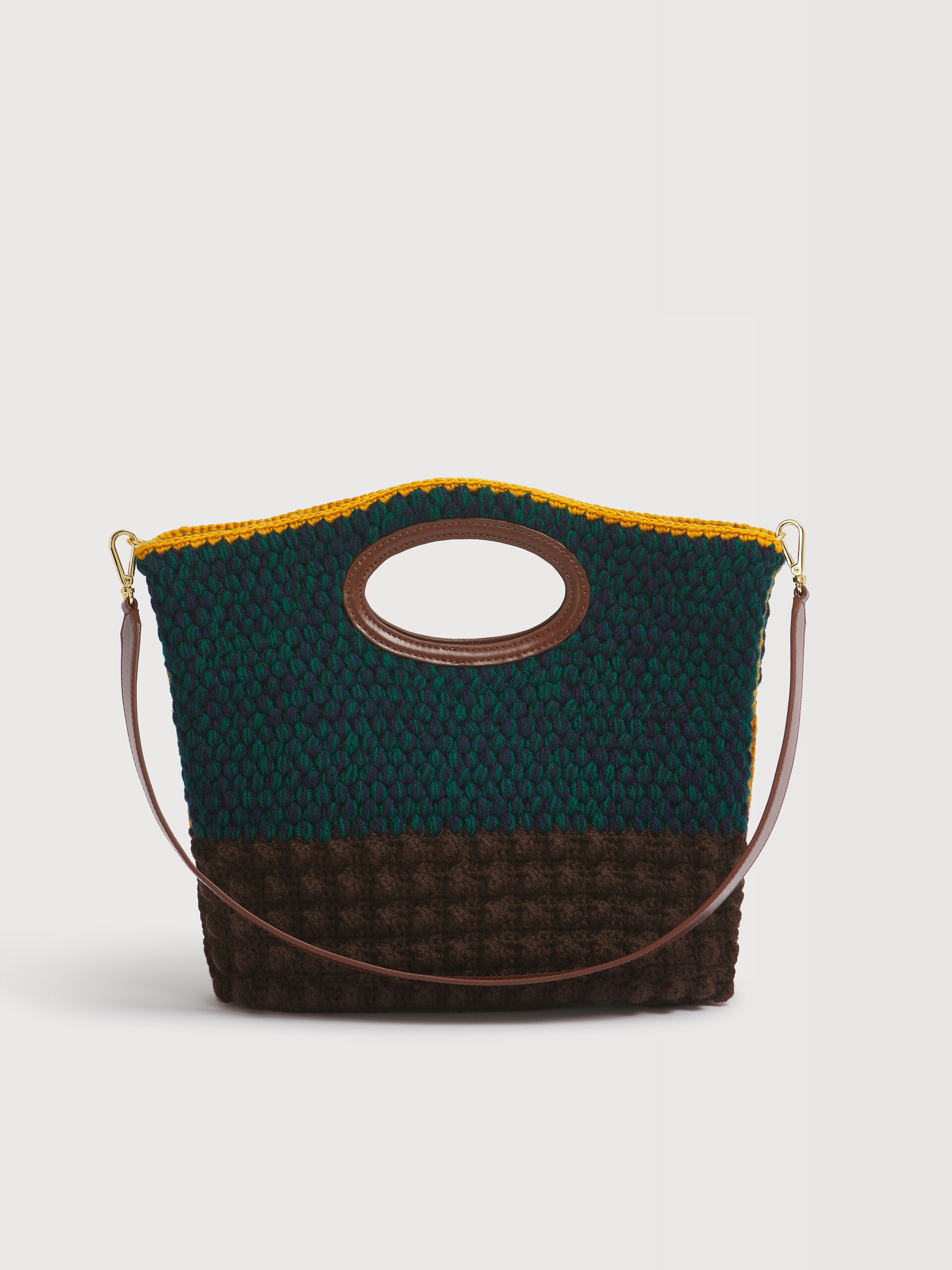 Red wool Knotty crochet clutch - Handbags - Image 4
