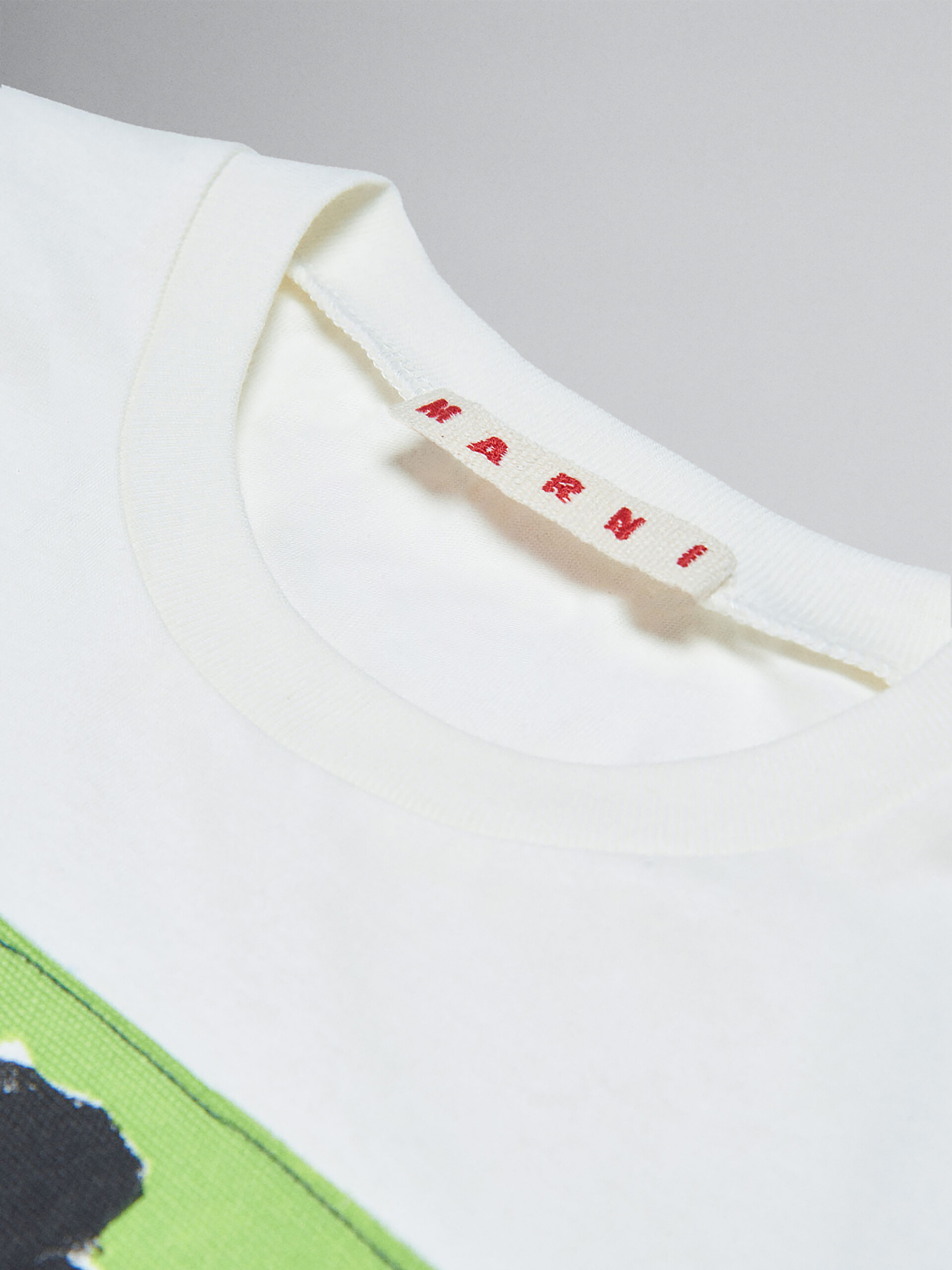 White jersey T-shirt with printed face - T-shirts - Image 4