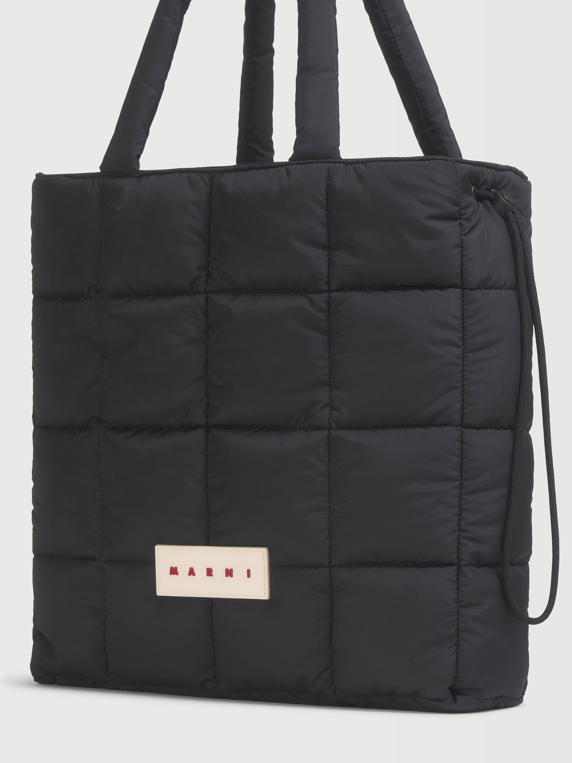 ブラック Puff トートバッグ - ショッピングバッグ - Image 5