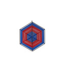 MARNI MARKET iron hexagonal fruit holder with blue and red PVC - Home Accessories - Image 4