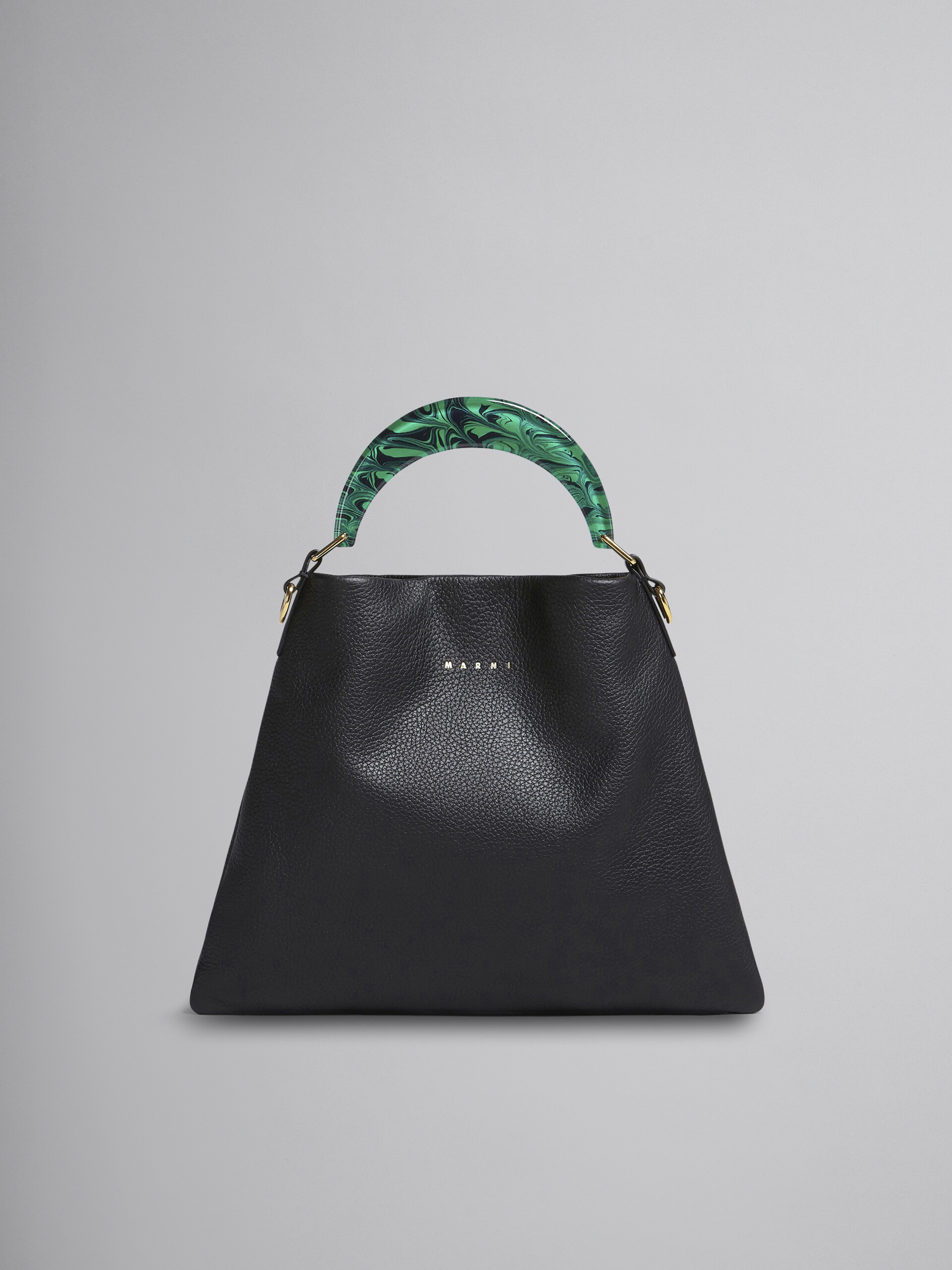 Venice Small Bag in black leather - Shoulder Bag - Image 1