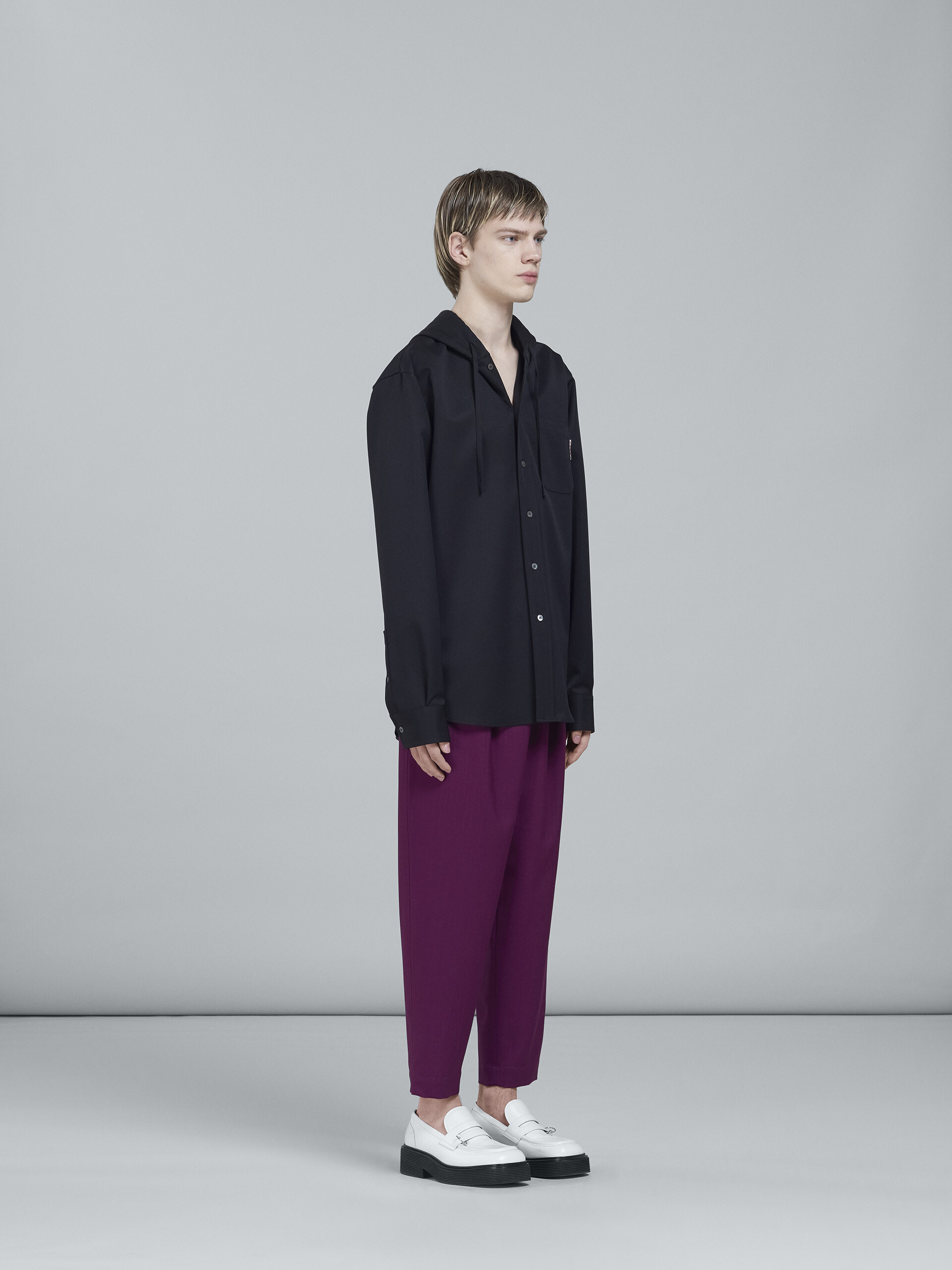 Purple tropical wool pants - Pants - Image 5