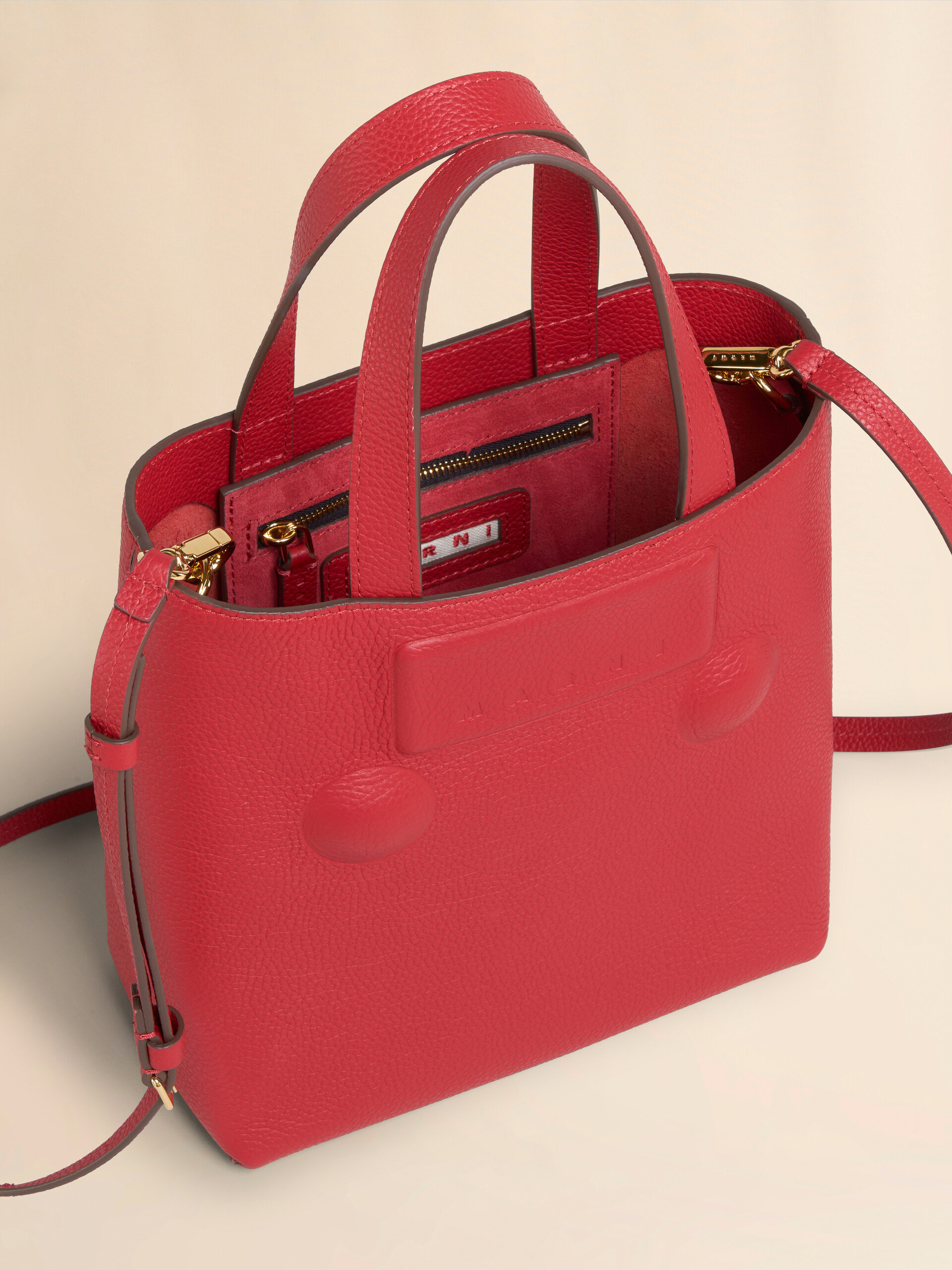 Kleine Tasche Trunkaroo Embossed aus grauem Leder - Shopper - Image 3