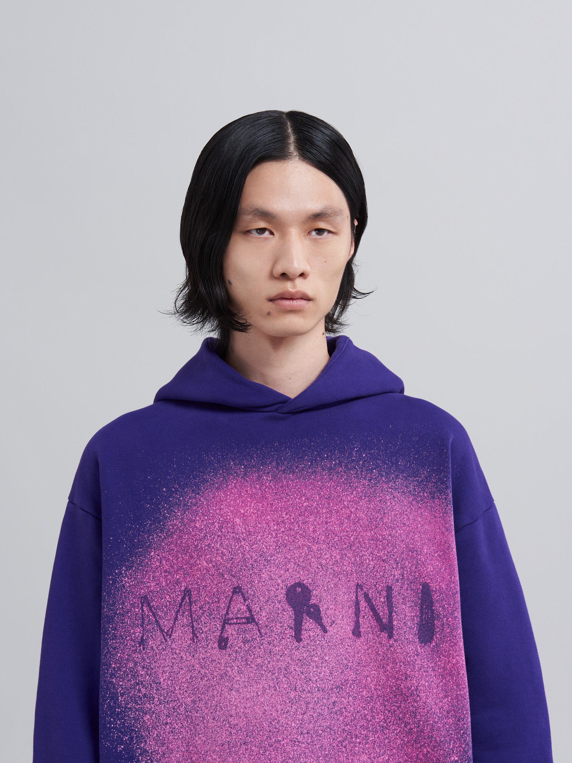 Purple Found Objects print organic brushed jersey sweatshirt - Sweaters - Image 4