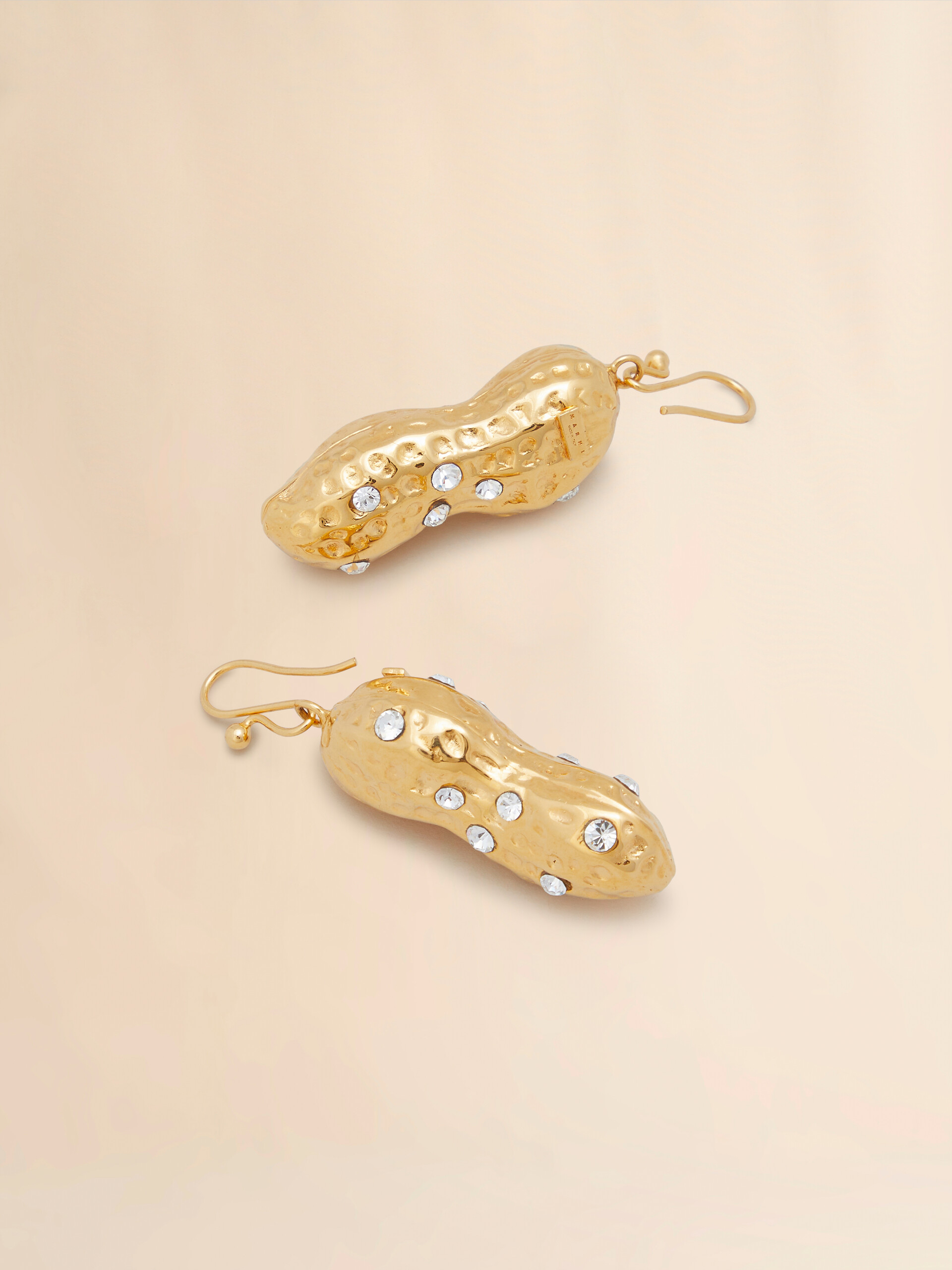 Gold peanut drop earrings - Earrings - Image 3