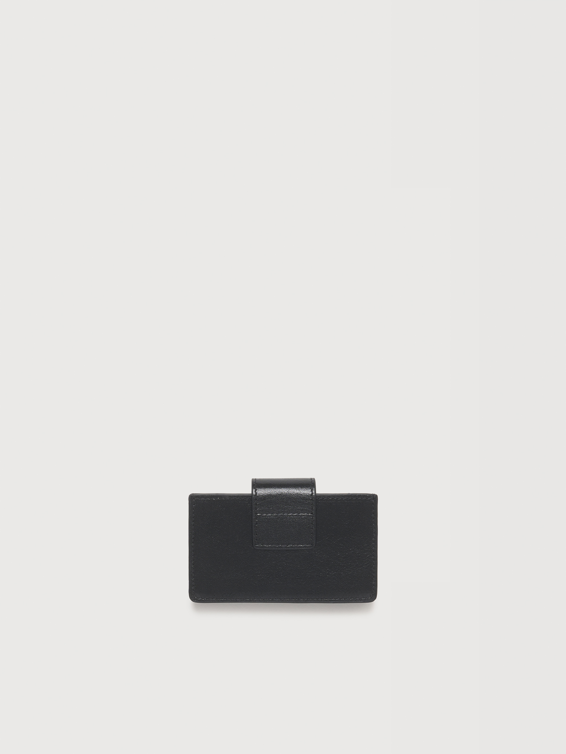 ブラックレザー カードホルダー スタッズ付き - 財布 - Image 3