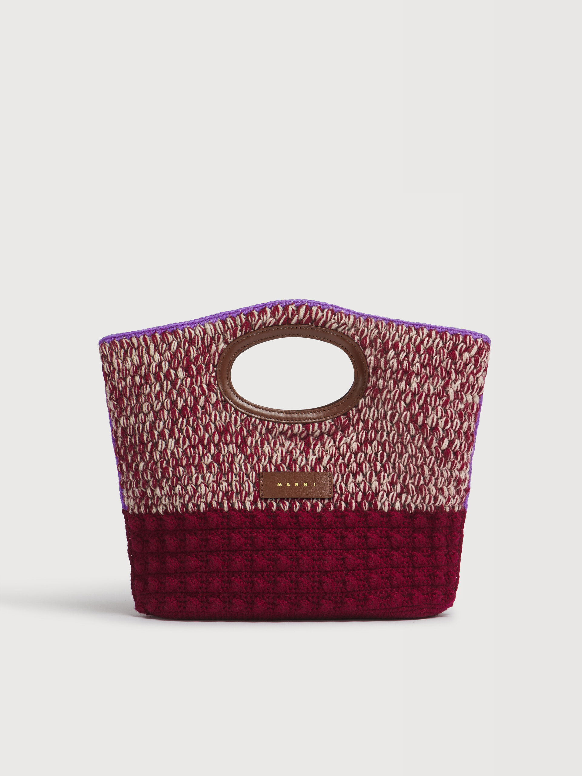 Red wool Knotty crochet clutch | Marni