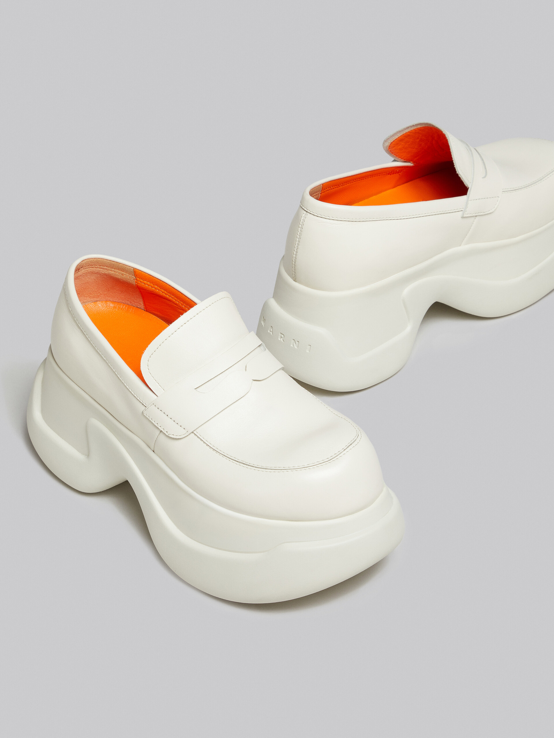 White leather Aras 23 chunky mocassin - Mocassin - Image 5