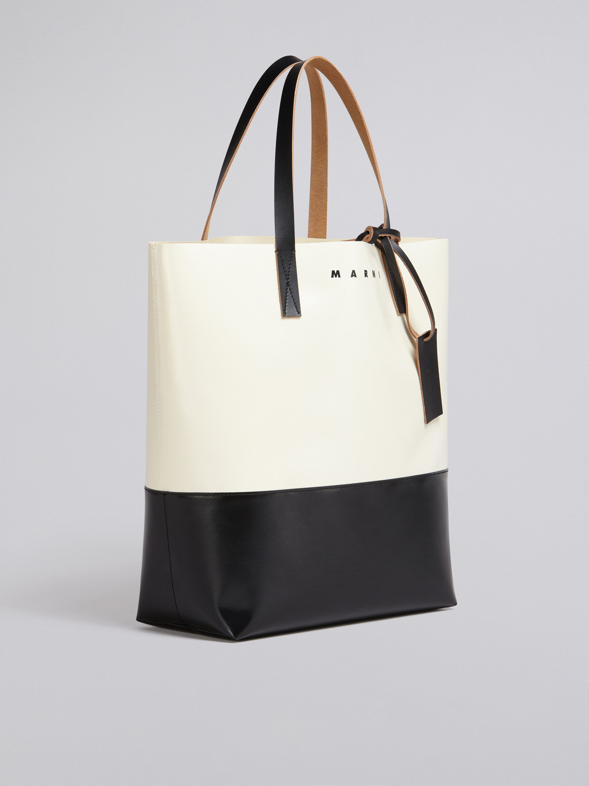 Tribeca shopping bag in white and black - Shopping Bags - Image 6