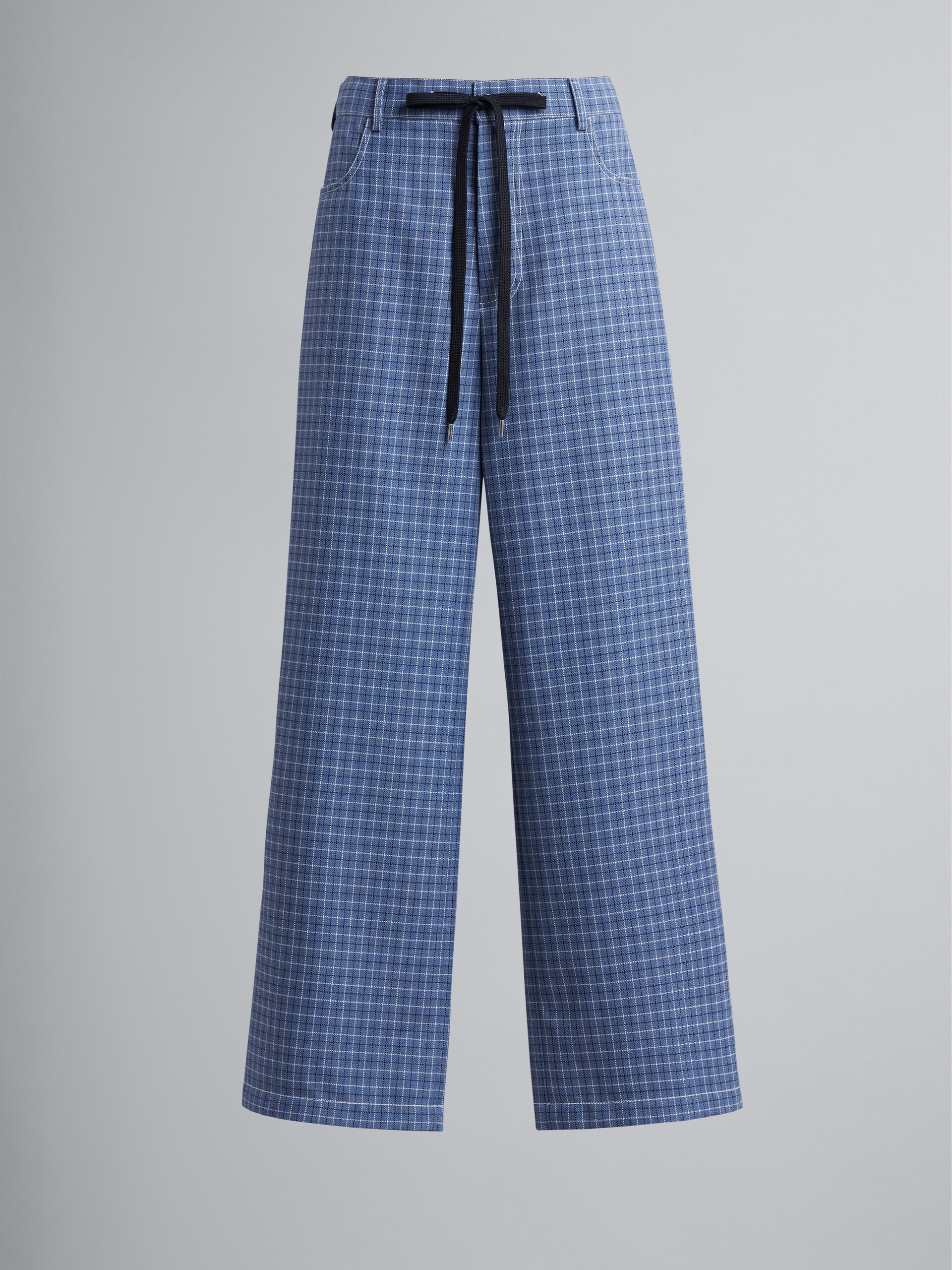 Pantaloni in lana check - Pantaloni - Image 1