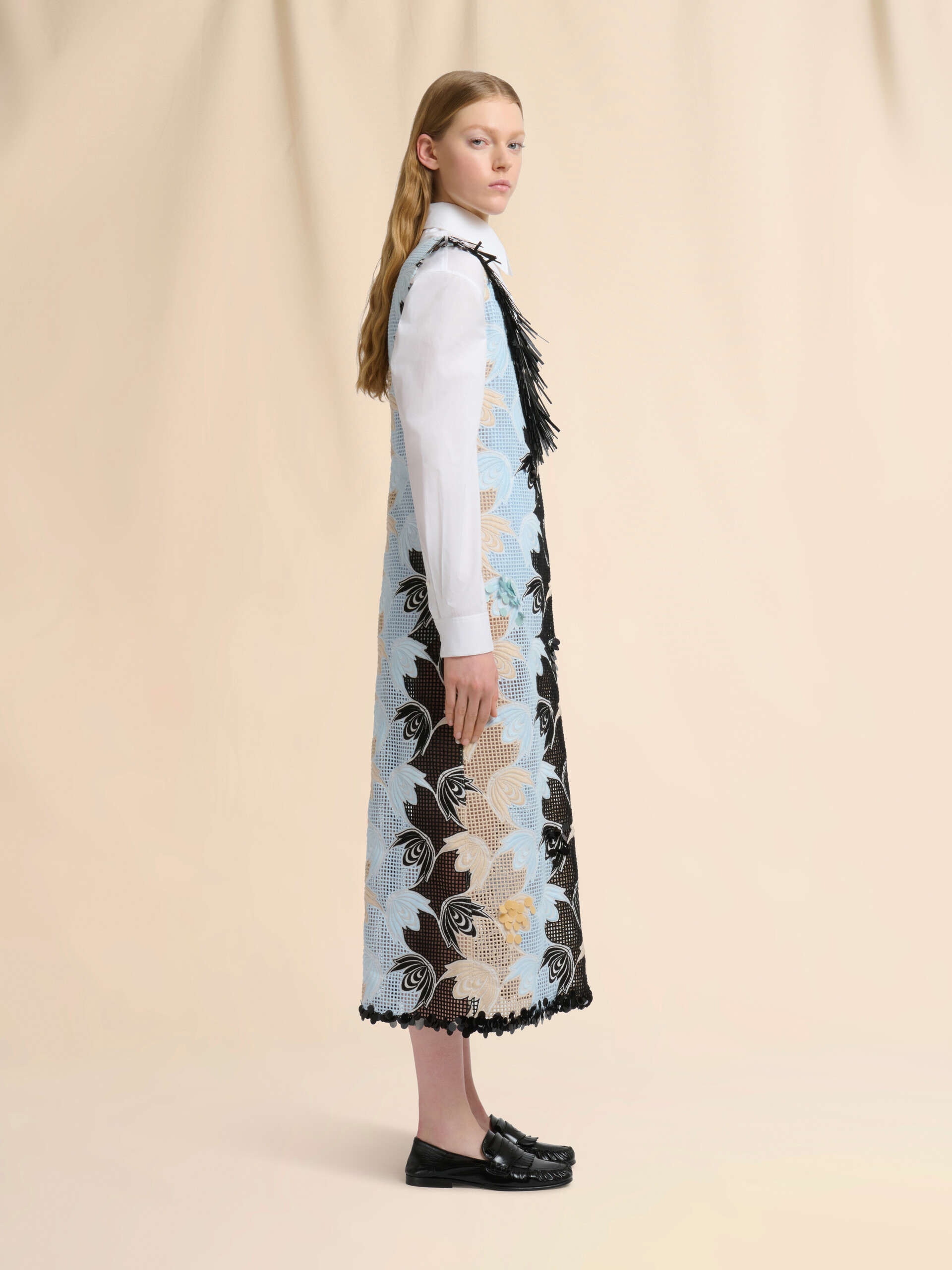 Blue and black broderie anglaise floral dress - Dresses - Image 5