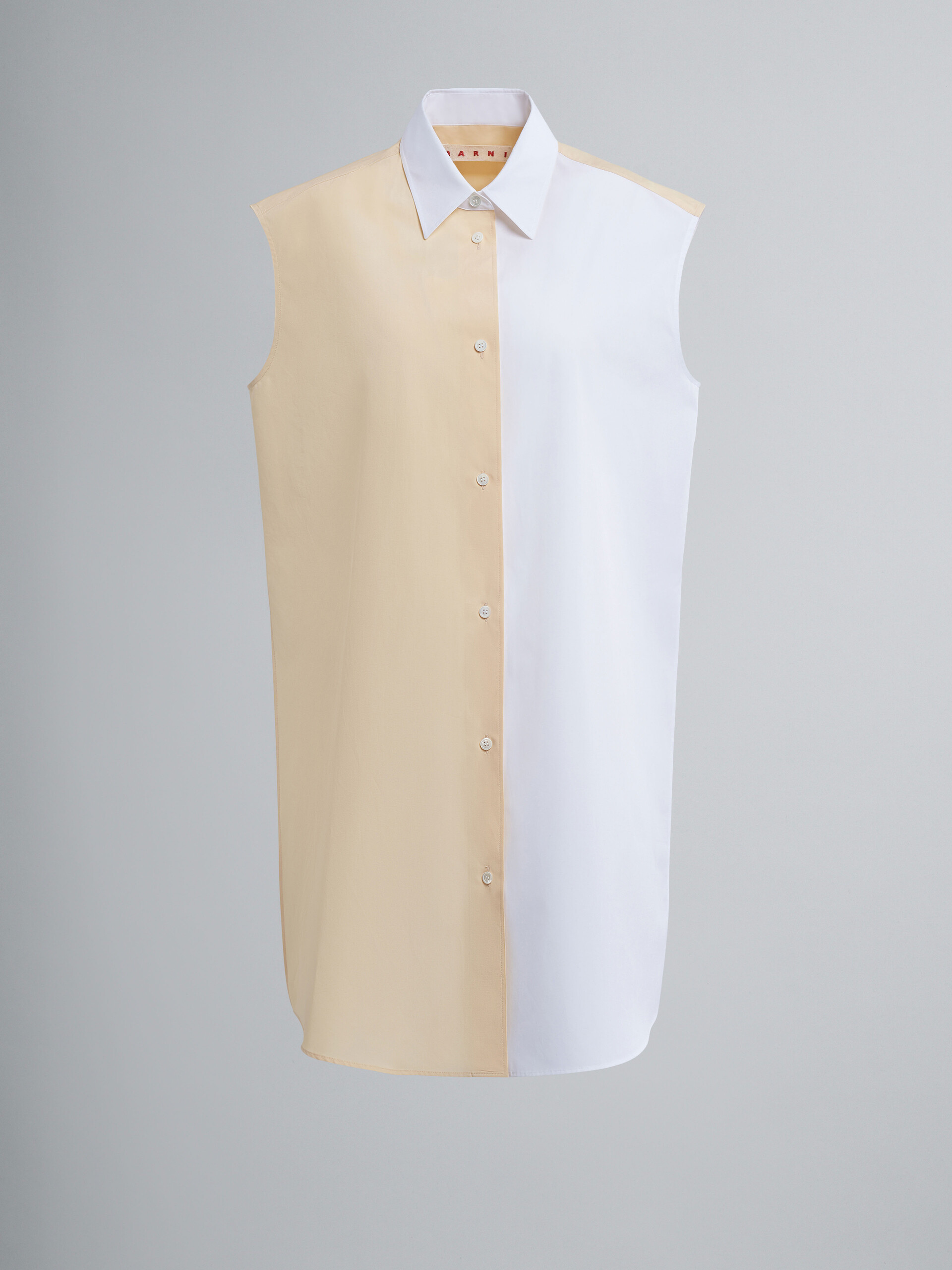 Two-tone bio poplin top - Shirts - Image 1