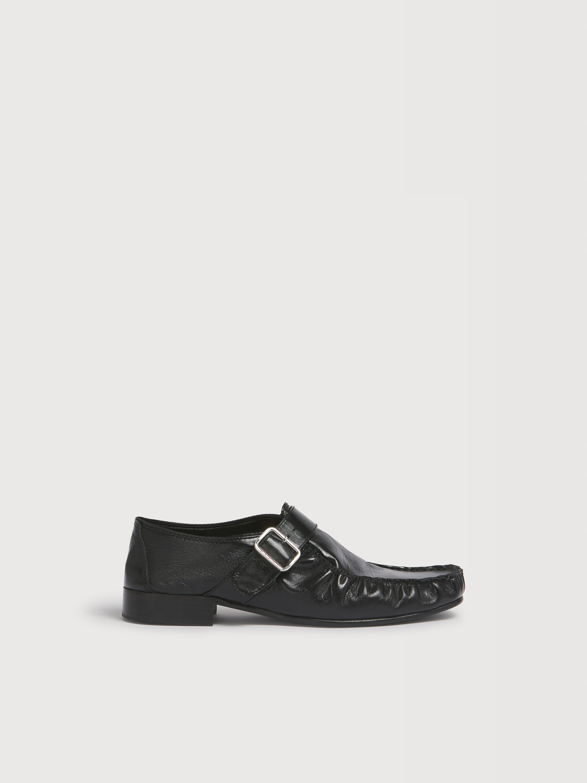 Black leather loafer - Lace-ups - Image 1