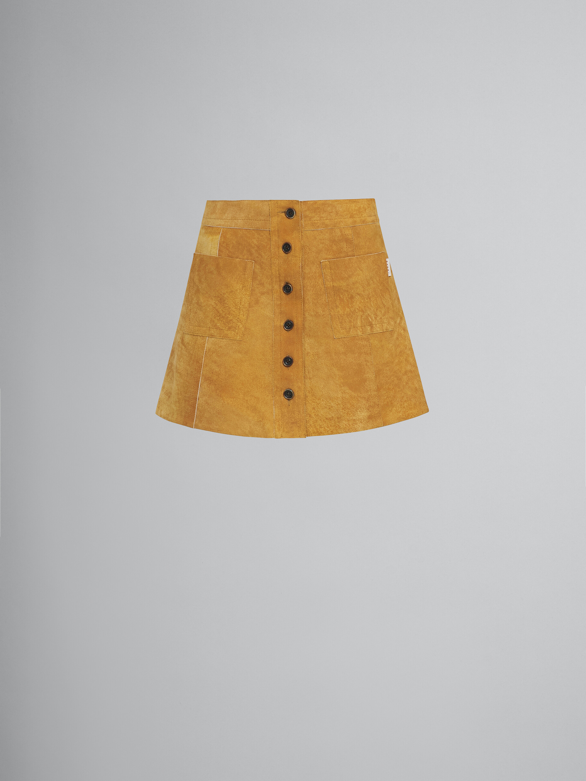 Light orange leather skirt - Skirts - Image 1