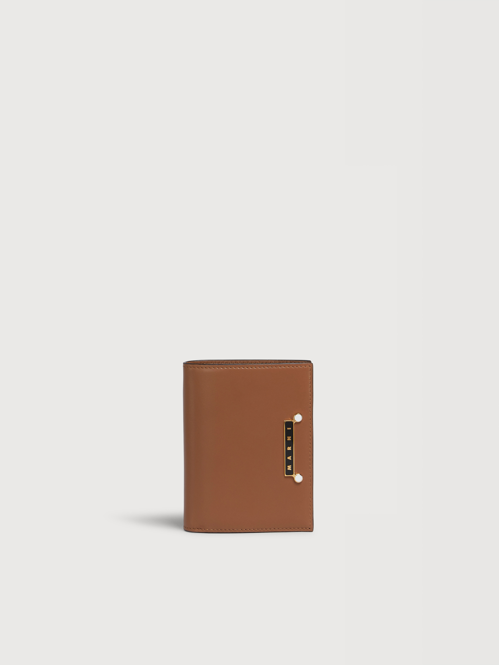 ブラウン レザー製 Envelope 二つ折りウォレット | Marni