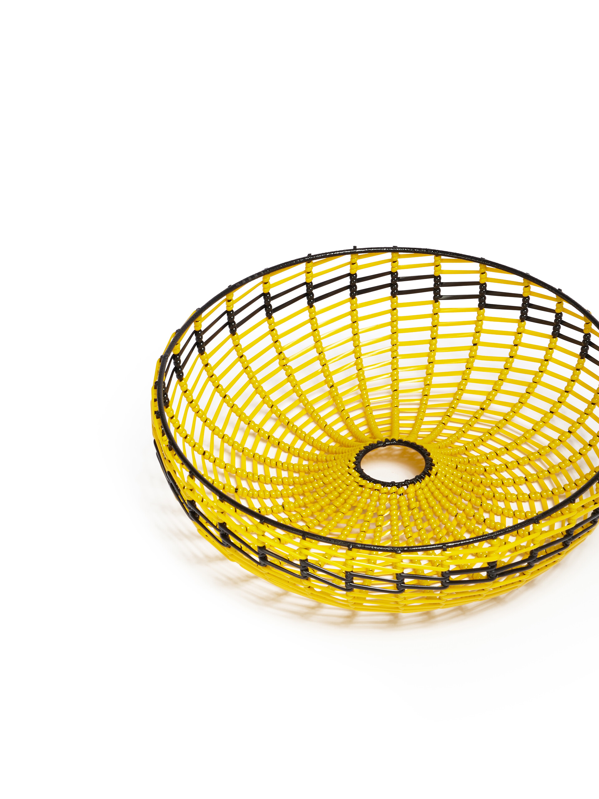 MARNI MARKET yellow and black medium basket - Accessories - Image 2