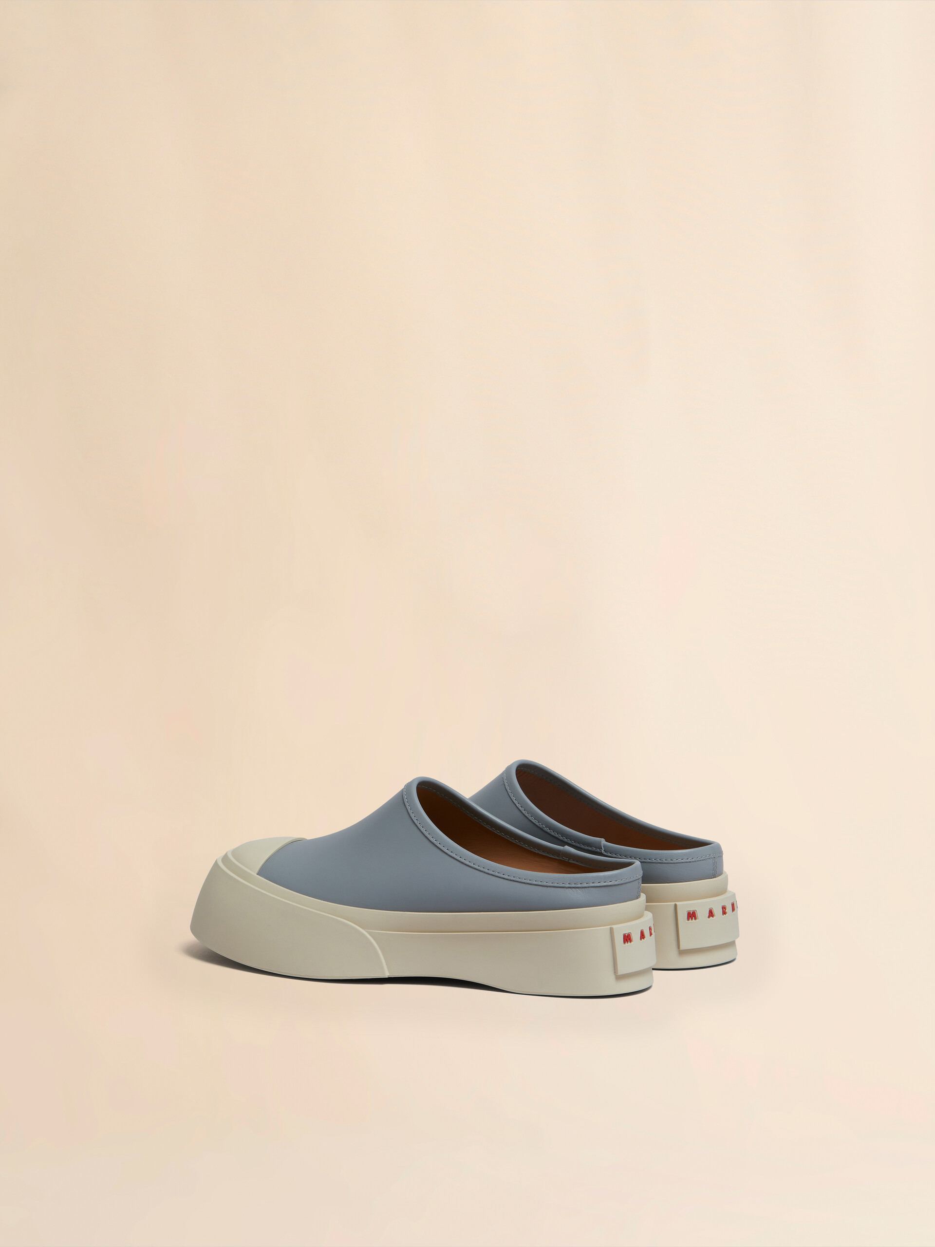 Grey leather Pablo sabot - Sneakers - Image 3