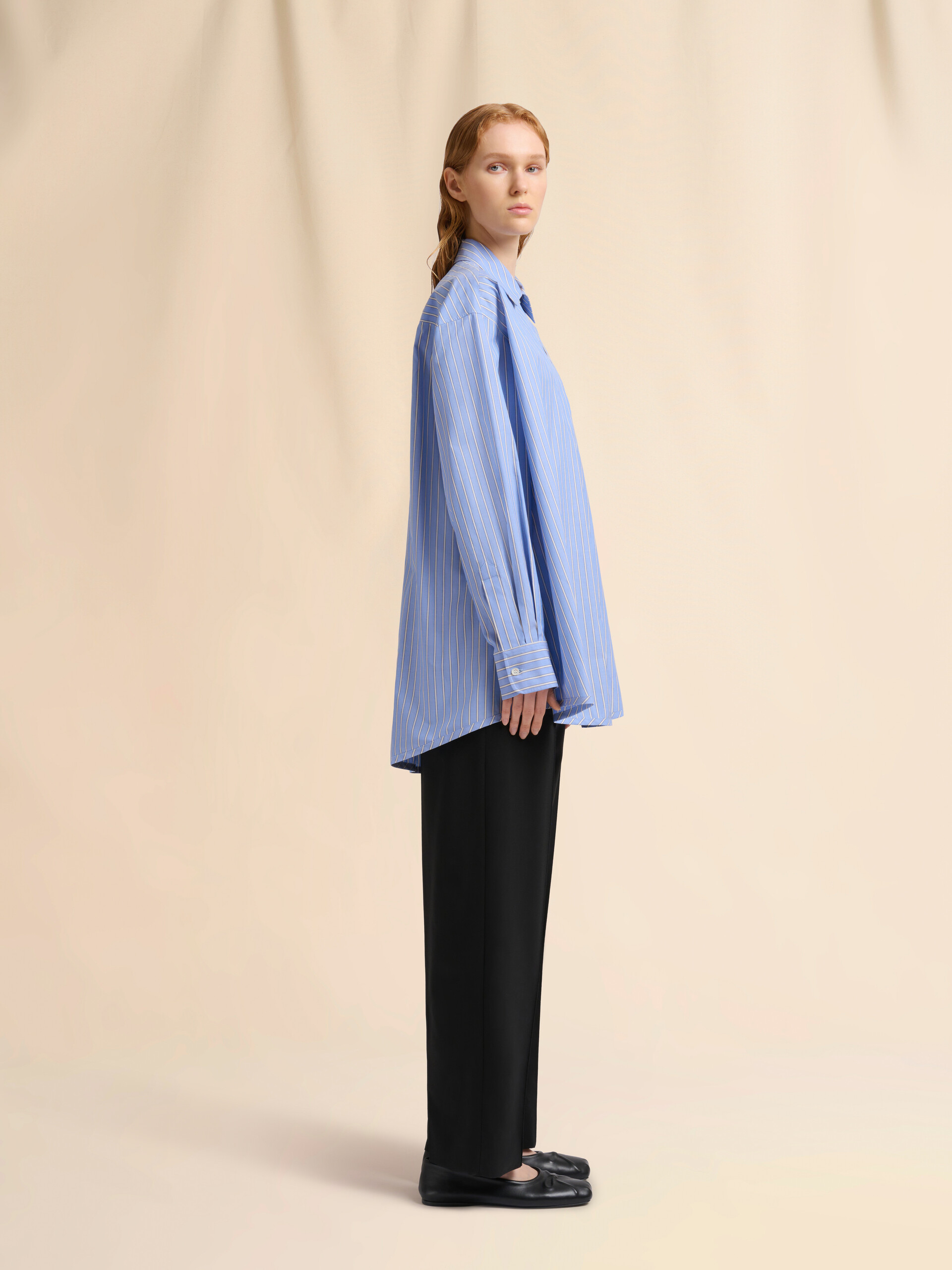 関税送料込★MARNI コットンポプリン製ストライプシャツドレス 送料込/関税込□MARNI□ストライプコットンポプリンシャツ