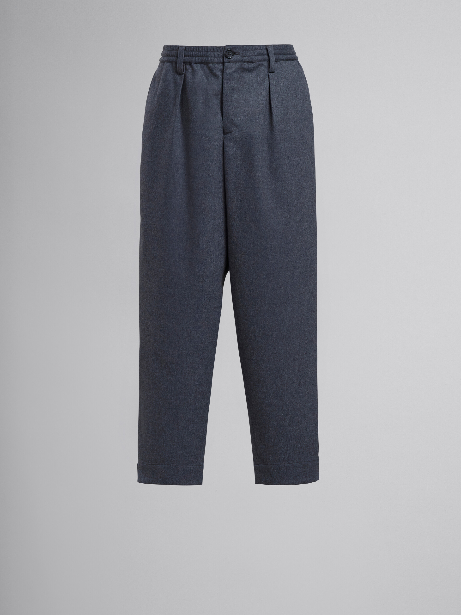 Grey wool cropped pants - Pants - Image 1
