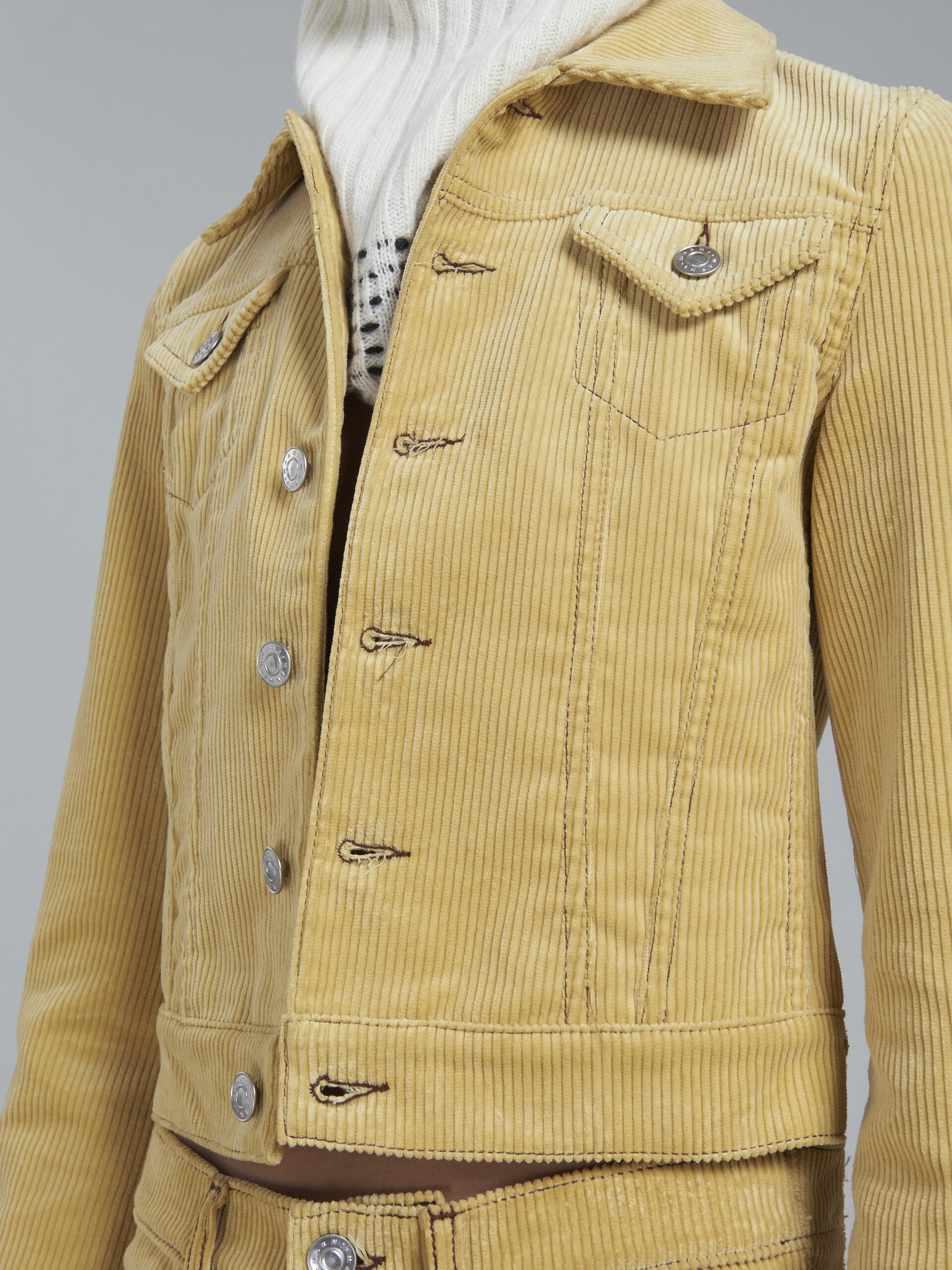 Light yellow corduroy jacket - Jackets - Image 5