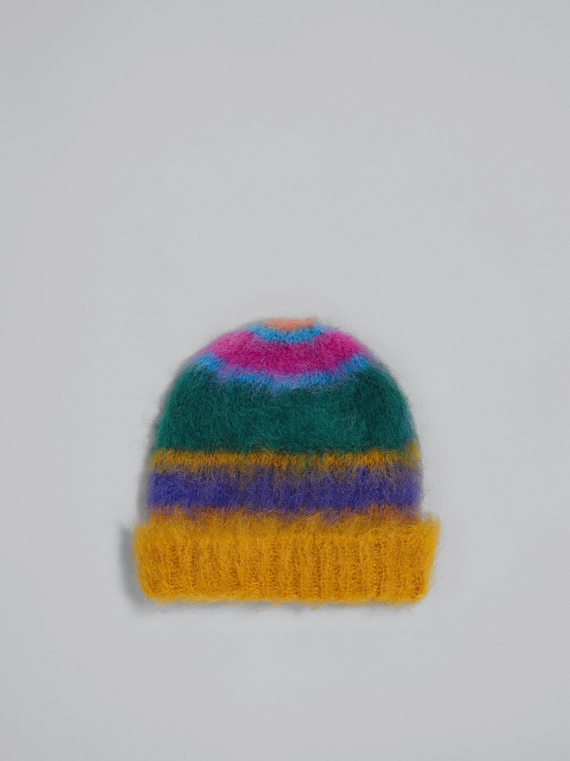 Gestreifte Mütze aus Mohair und Wolle - Hüte - Image 3