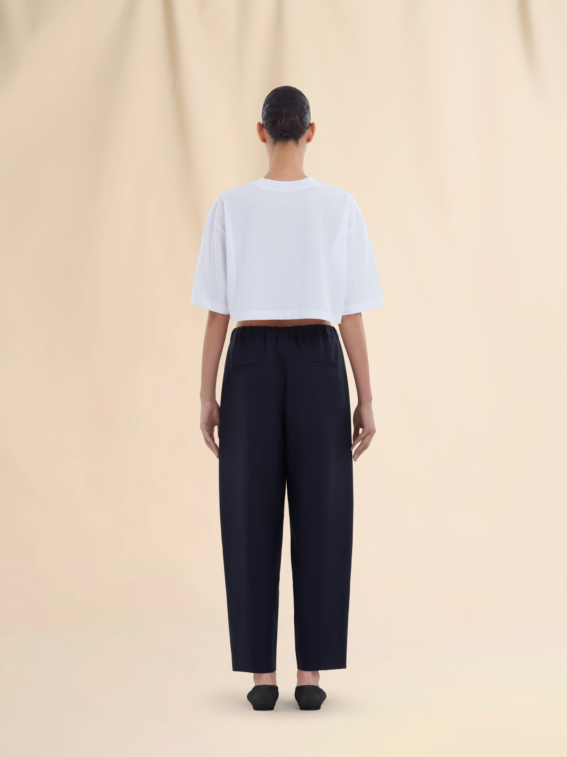 Dunkelblaue Hose aus Tropenwolle mit Marni Mending - Hosen - Image 3