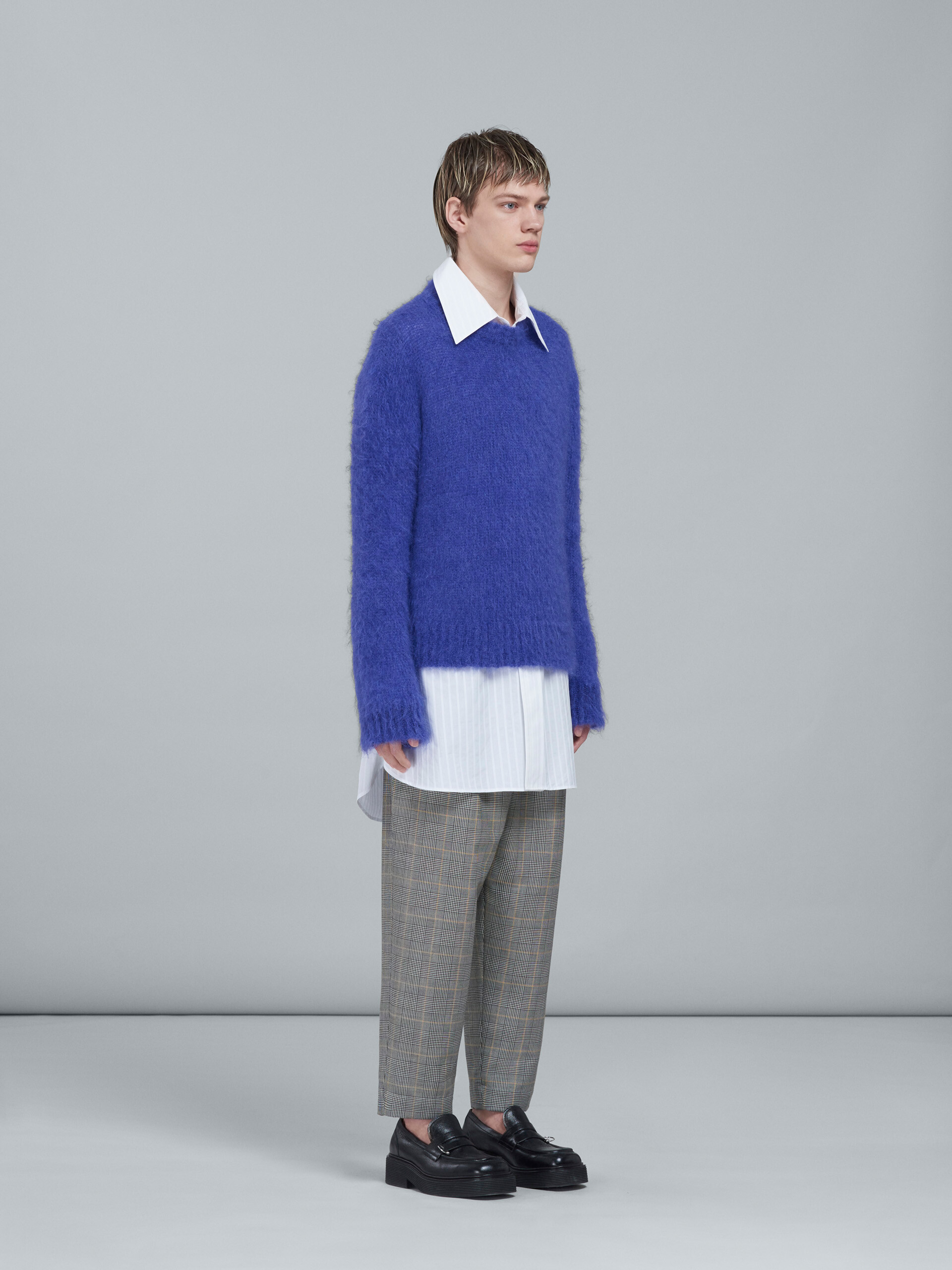 모헤어 및 울 크루넥 크롭 스웨터 - Pullovers - Image 5
