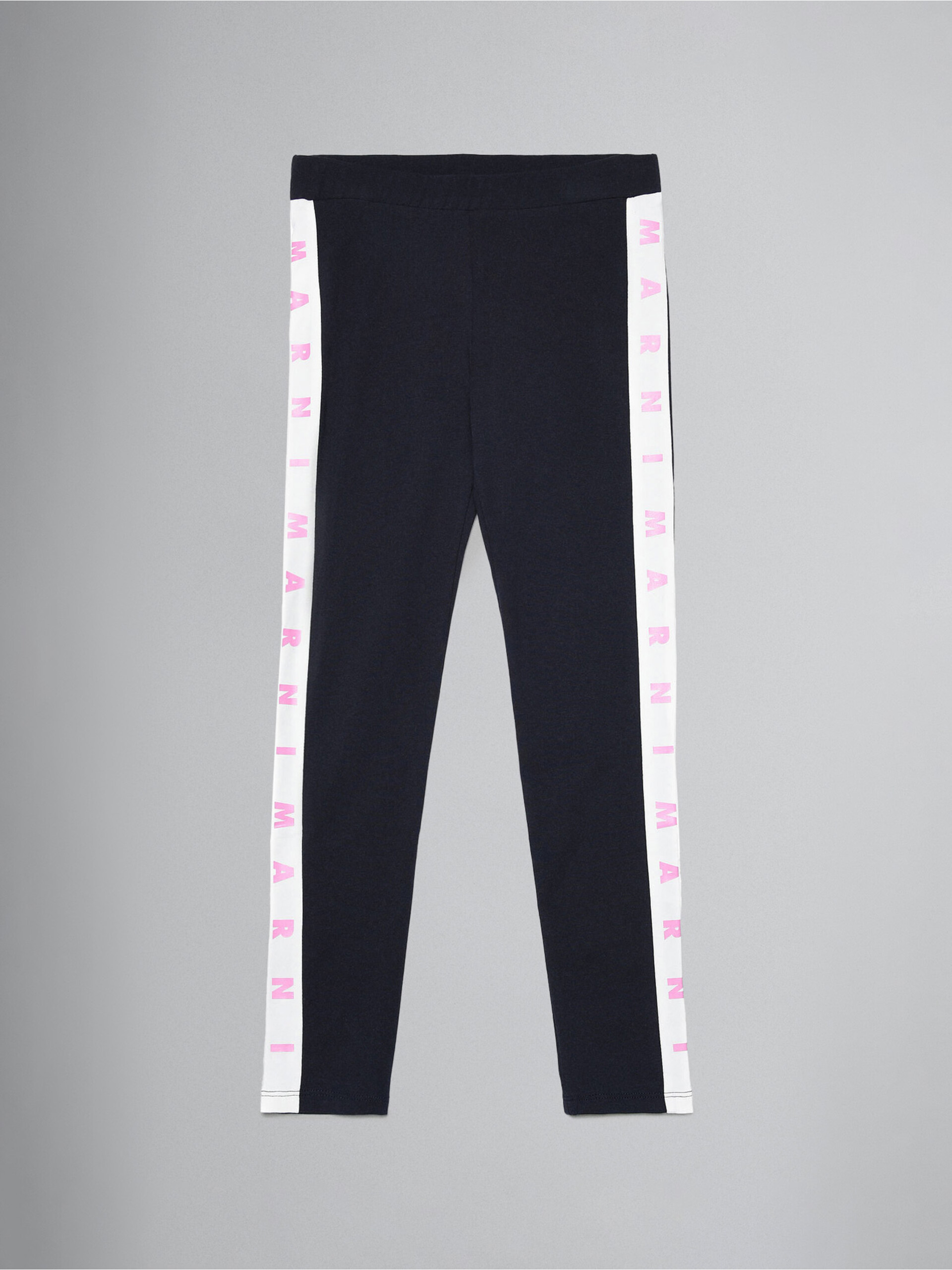 Navy blue leggings with logo bands - Pants - Image 1