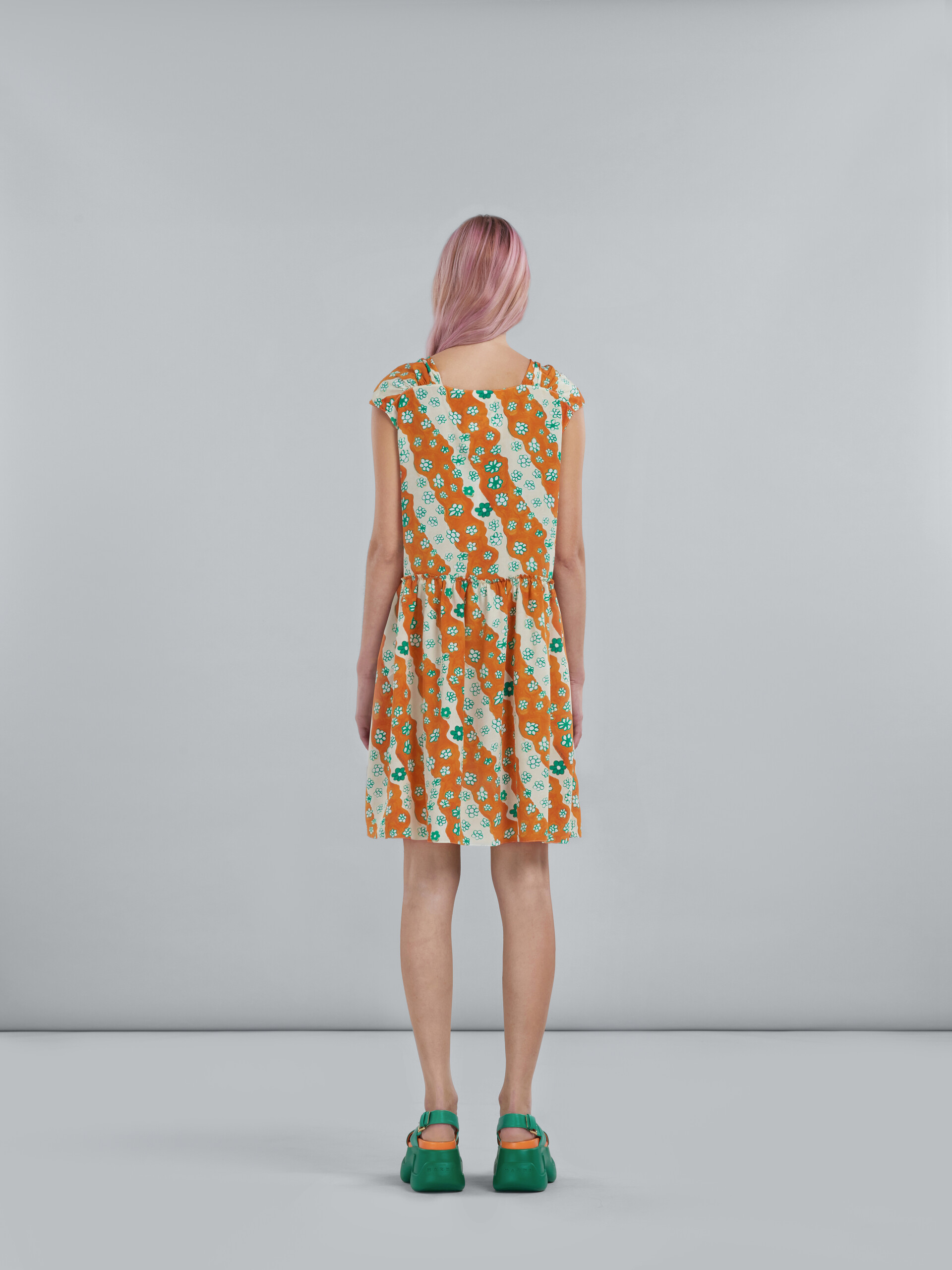 Printed short silk dress - Dresses - Image 3