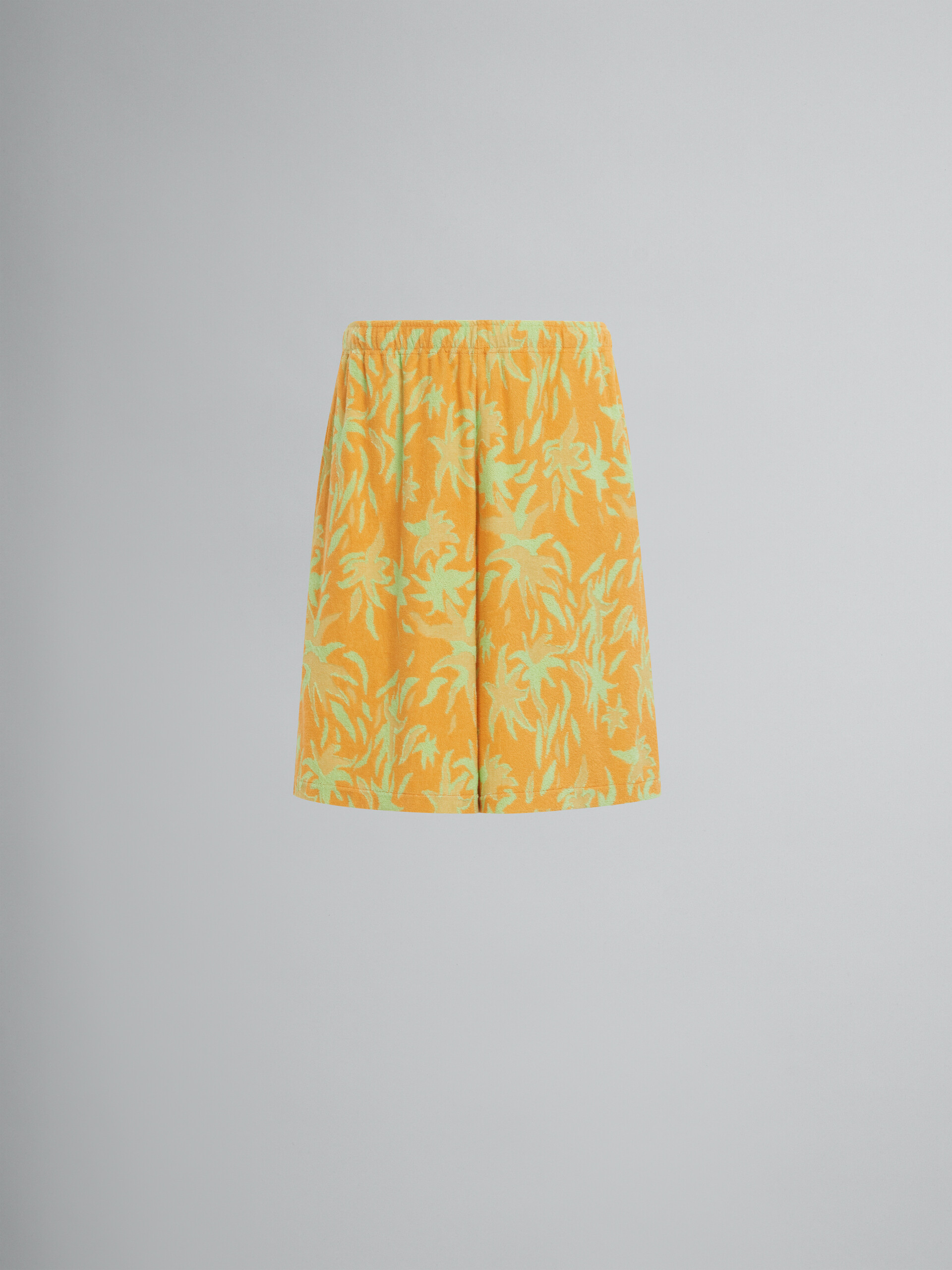Marni x No Vacancy Inn - Orange jacquard sponge fabric shorts - Pants - Image 1