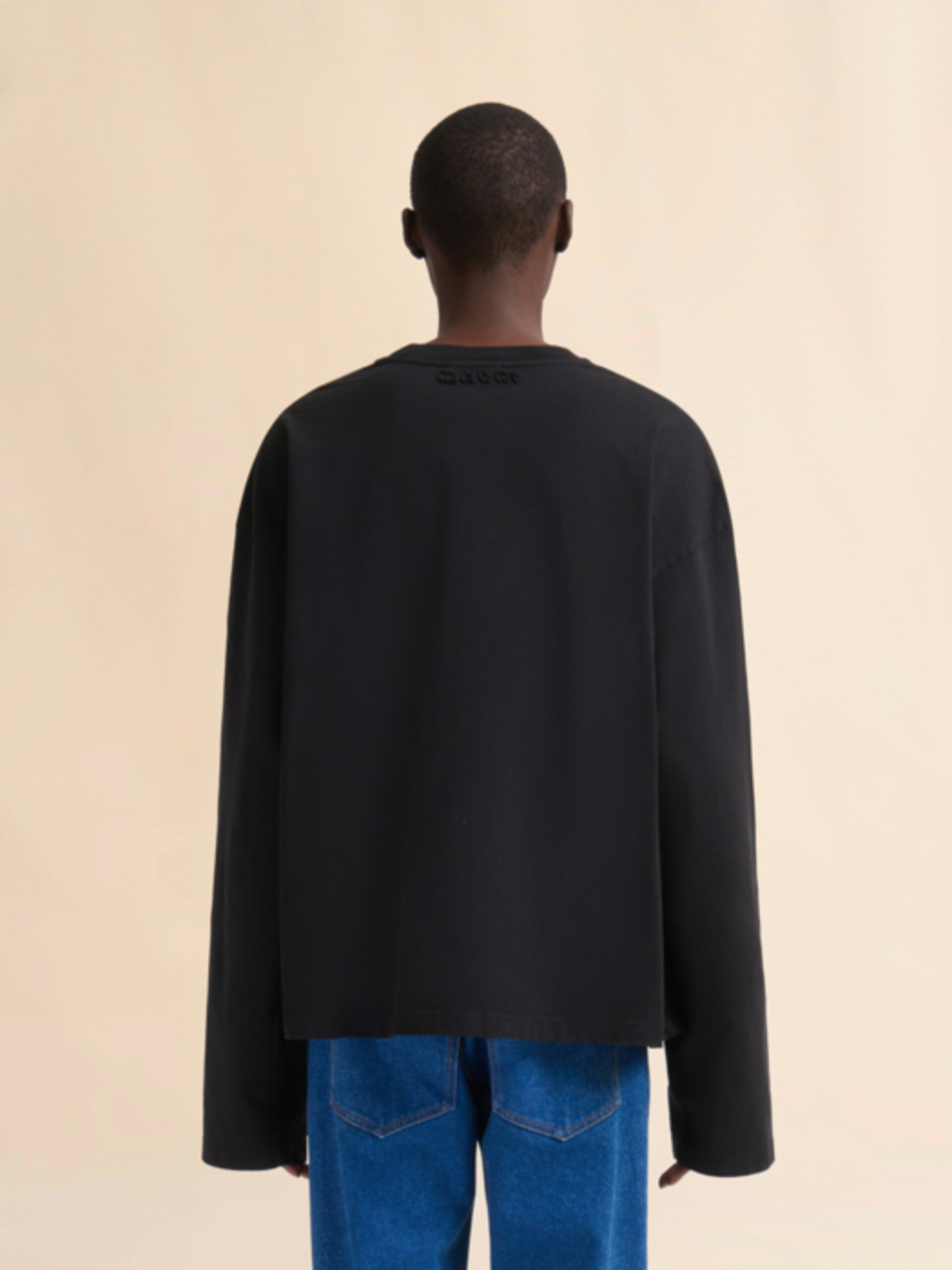 Black oversized organic cotton T-shirt - Shirts - Image 3