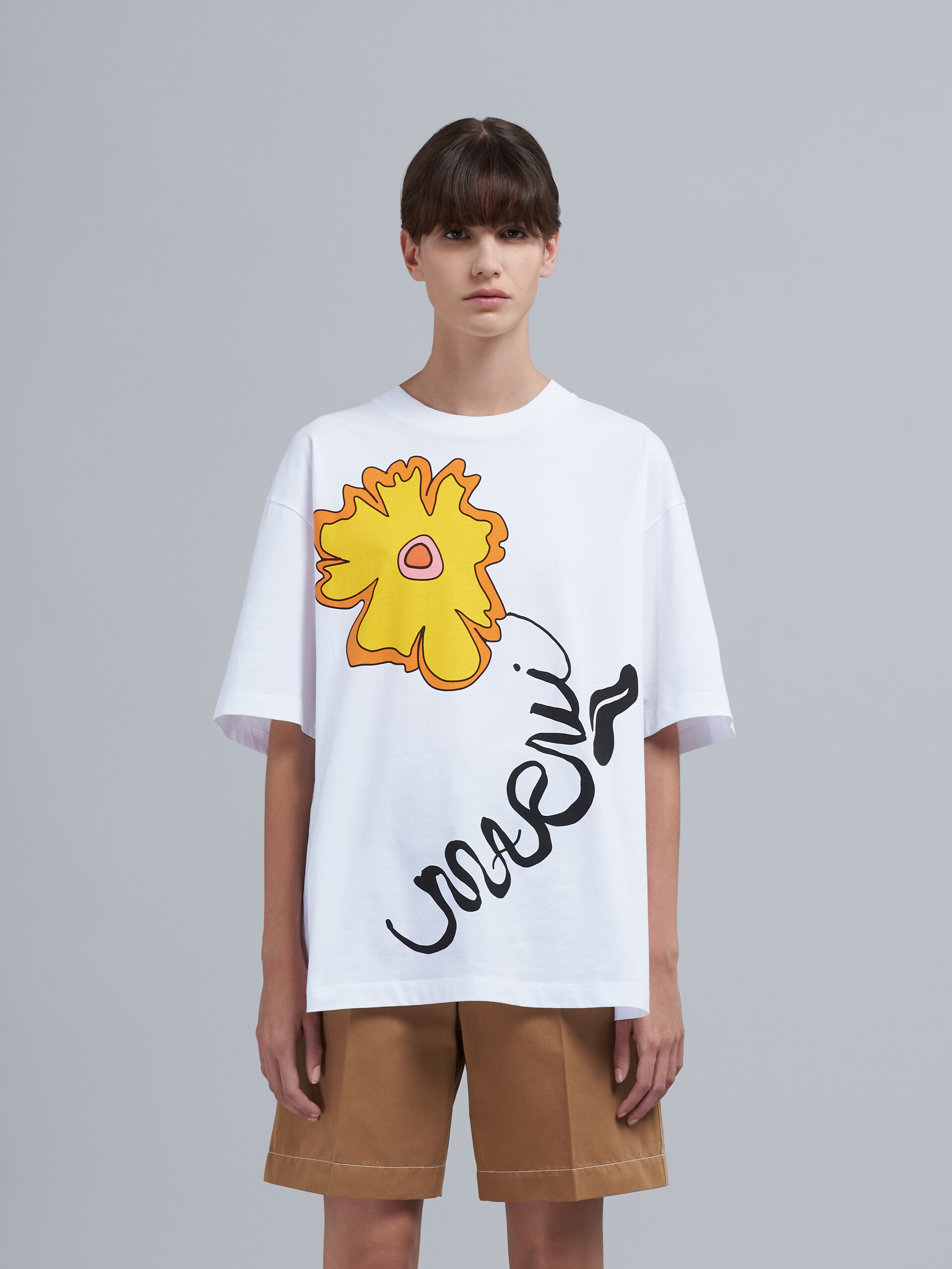 Blooming Flower print logo bio jersey T-shirt - T-shirts - Image 2