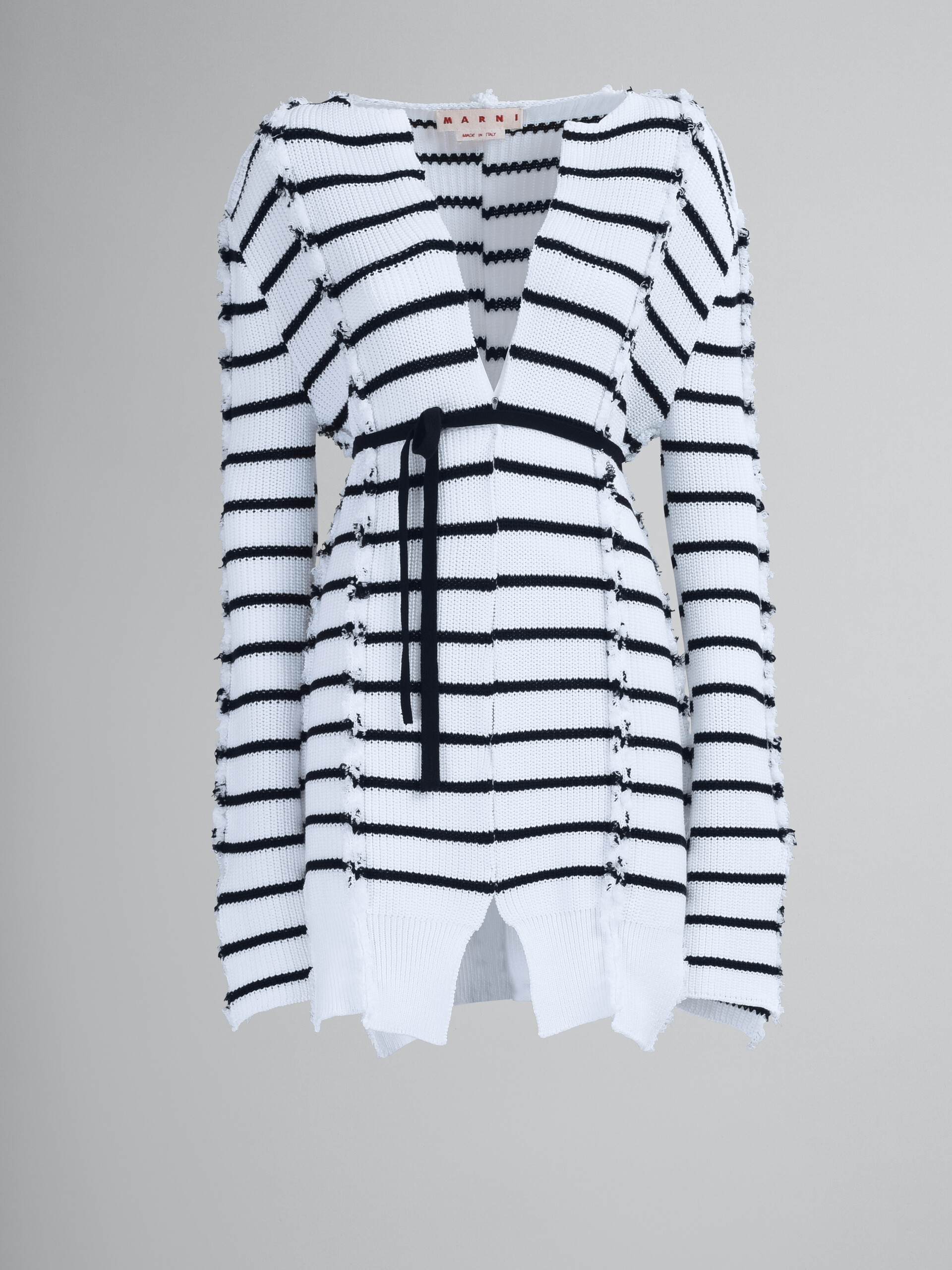 Breton stripes cotton cardigan - Pullovers - Image 1
