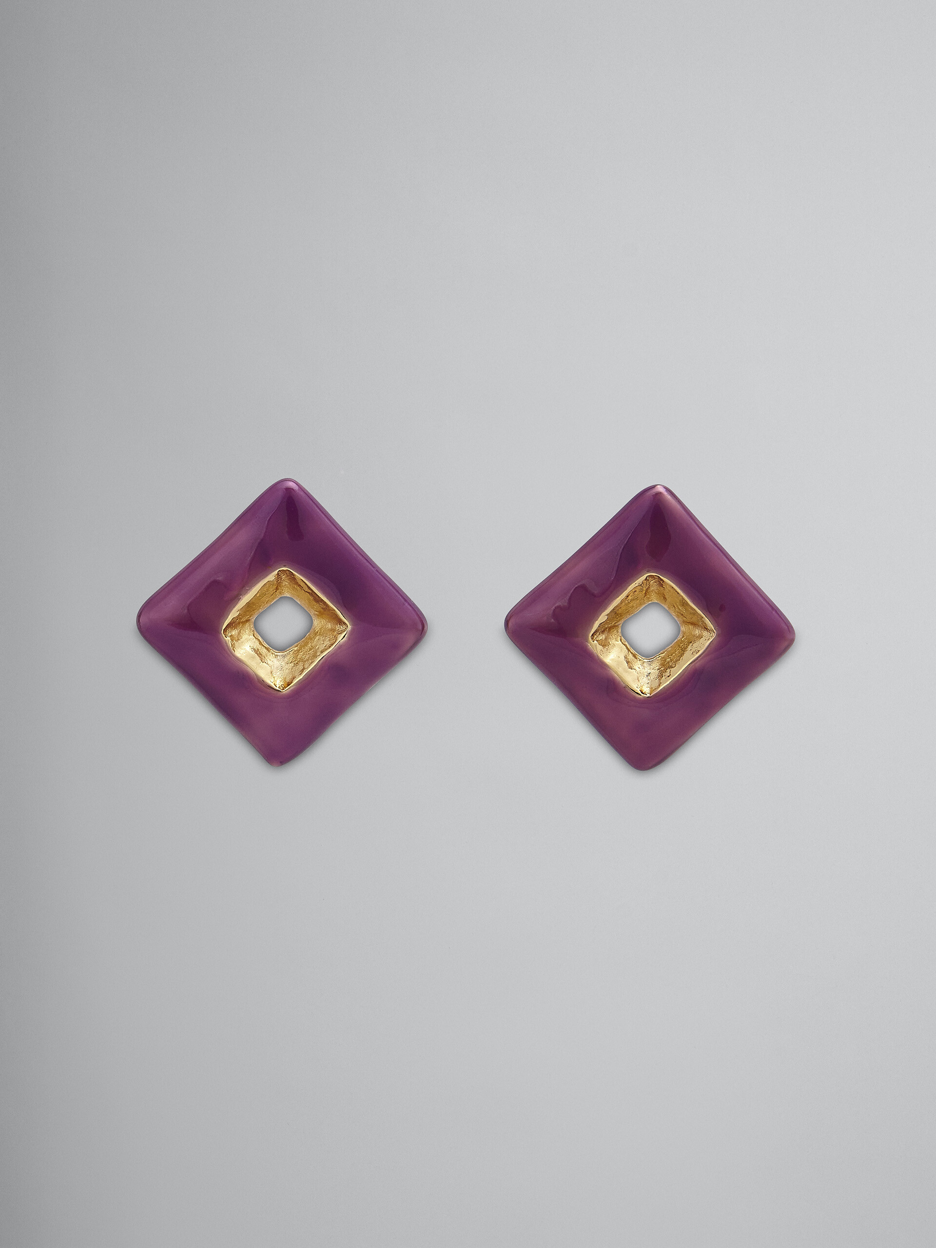 TRAPEZE purple earrings - Earrings - Image 1