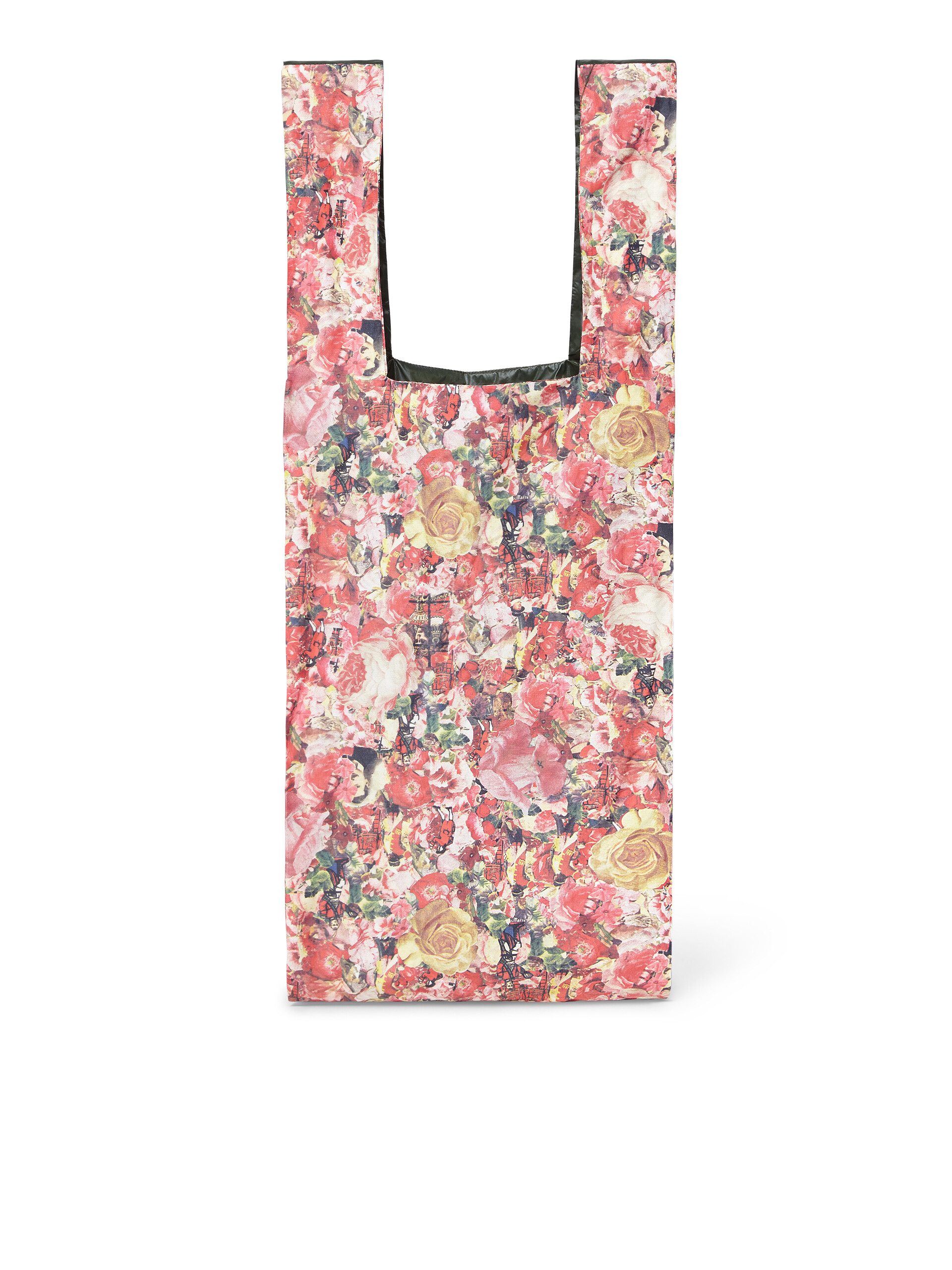 MARNI MARKET green shopping bag with floral print - Bags - Image 3