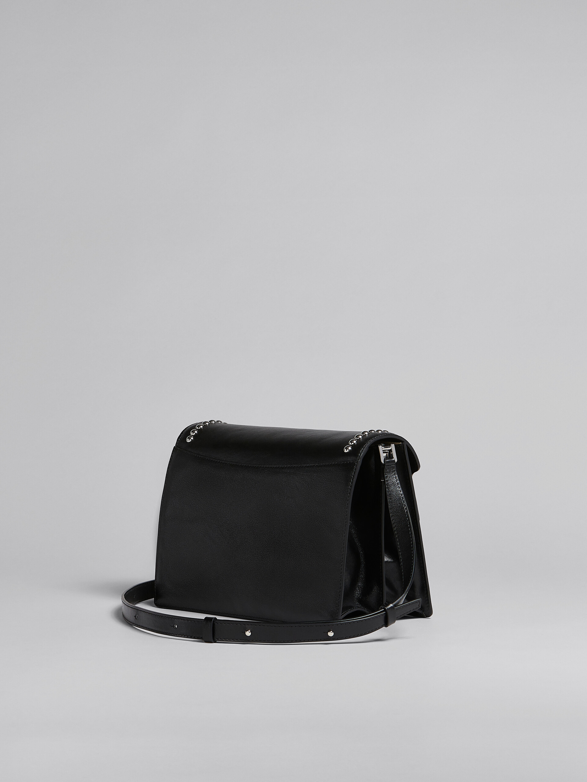 Trunk Soft Large Bag in black leather with studs - Shoulder Bags - Image 3
