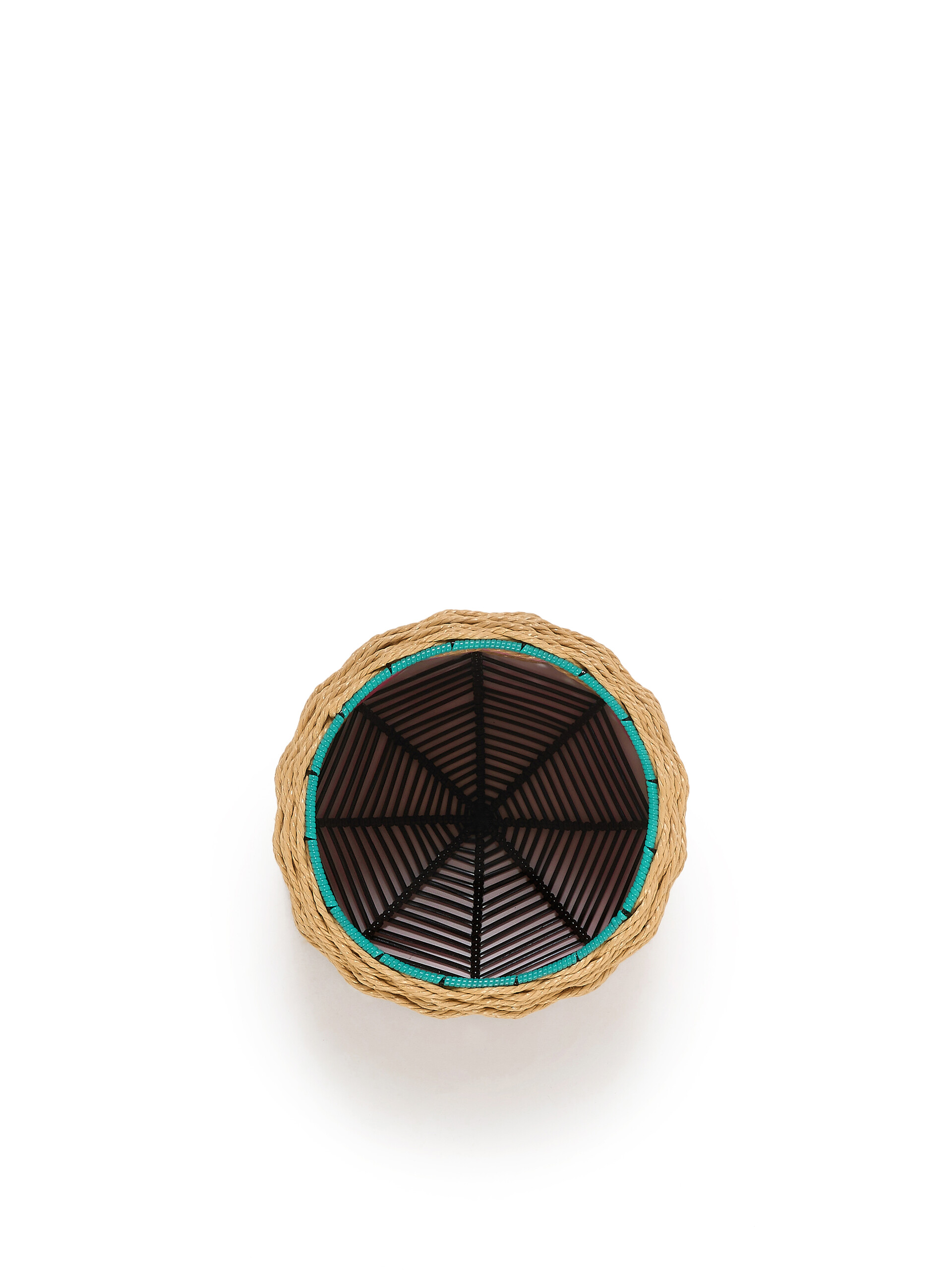 MARNI MARKET blue raffia-effect basket - Accessories - Image 4