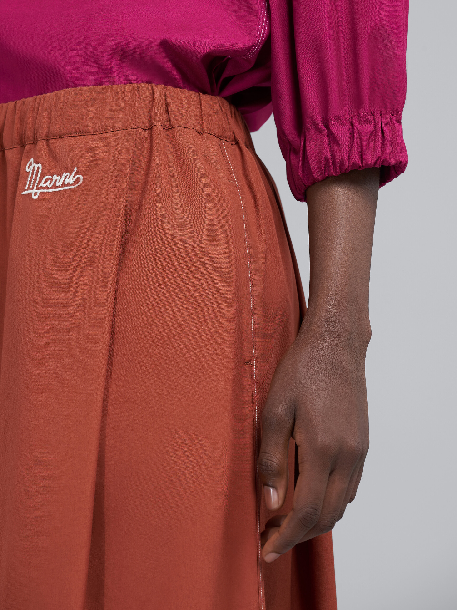 Mixed fabrics trousers - Pants - Image 4