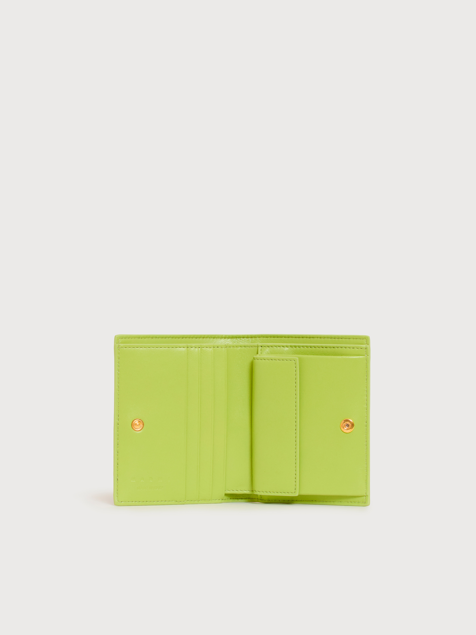 パープル レザー 箔押しロゴ 二つ折りウォレット - 財布 - Image 4