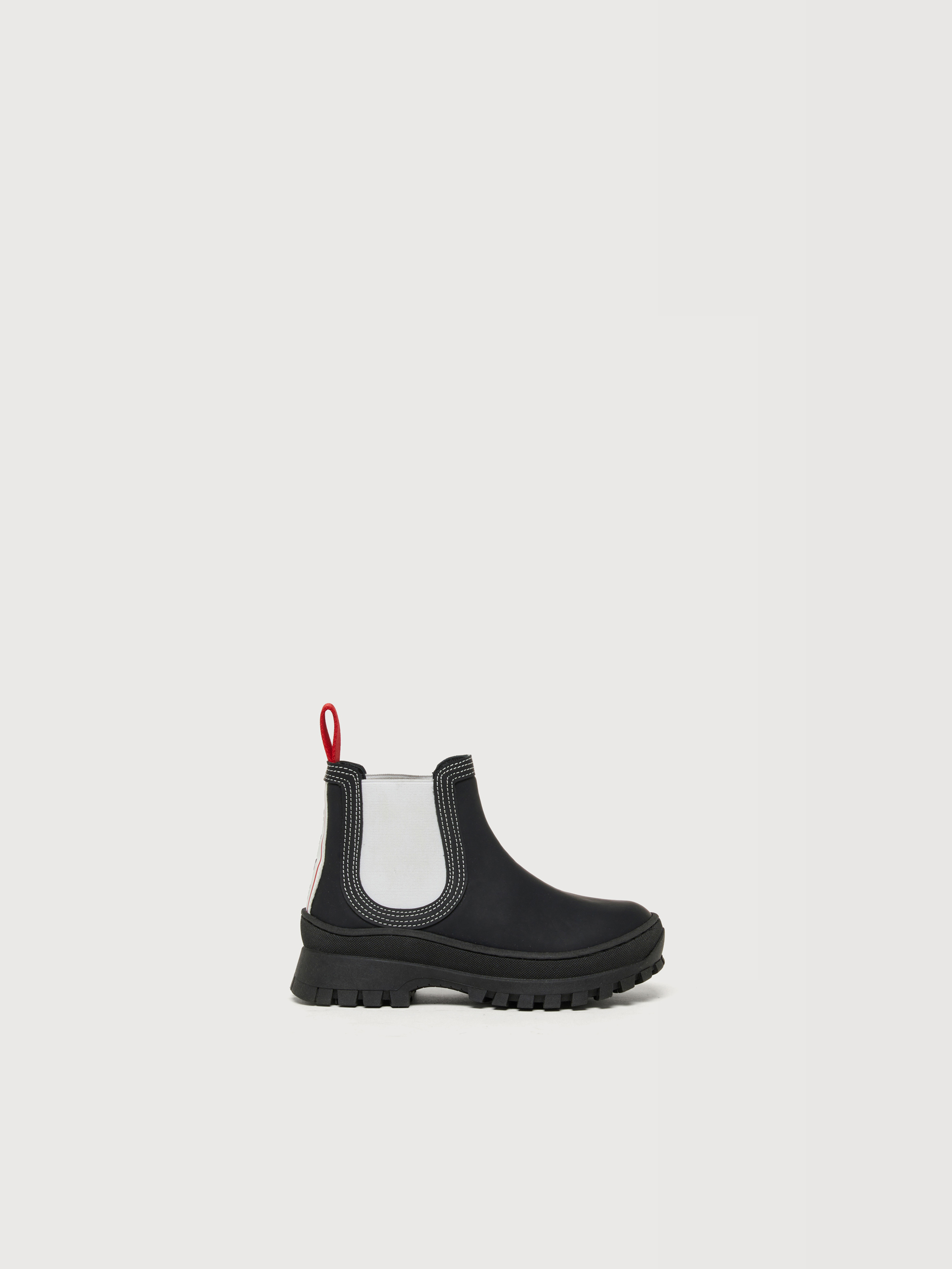 Black ankle boots with track sole - Sneakers - Image 1